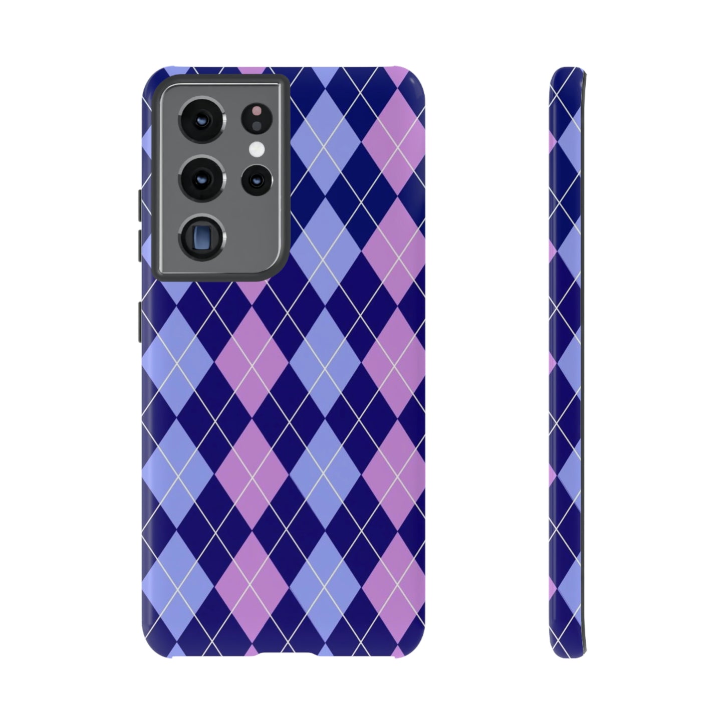 Purple sweater phone case/ for Samsung & Google phone/ plaid collection/ Tough Phone Cases