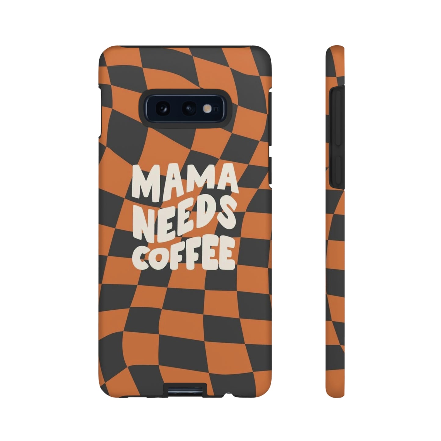 Mamma needs coffee, phone case for Samsung & Google phones, Plaid collection/Tough Cases