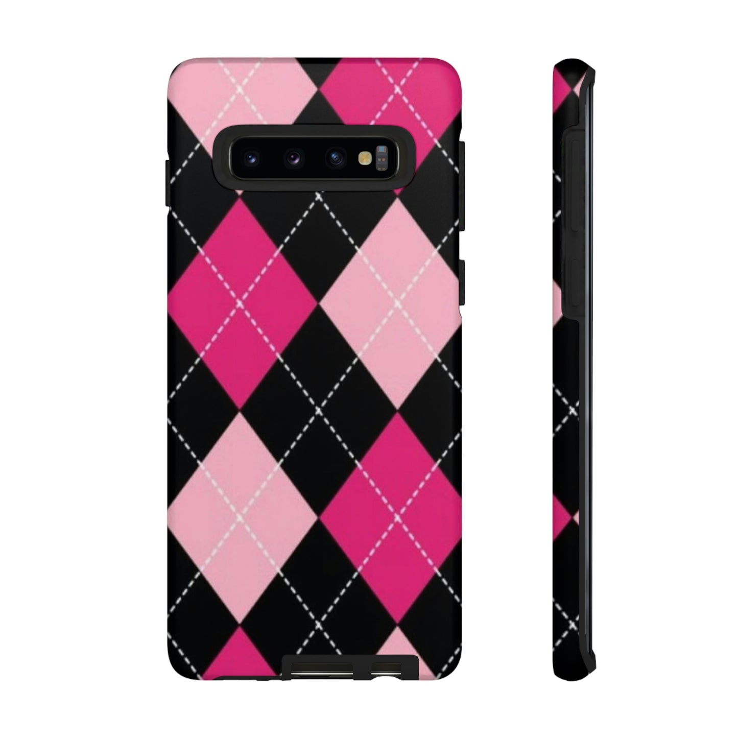 Pink Diamond phone case/ for Samsung & Google phones/ plaid collection/ Tough Phone Cases