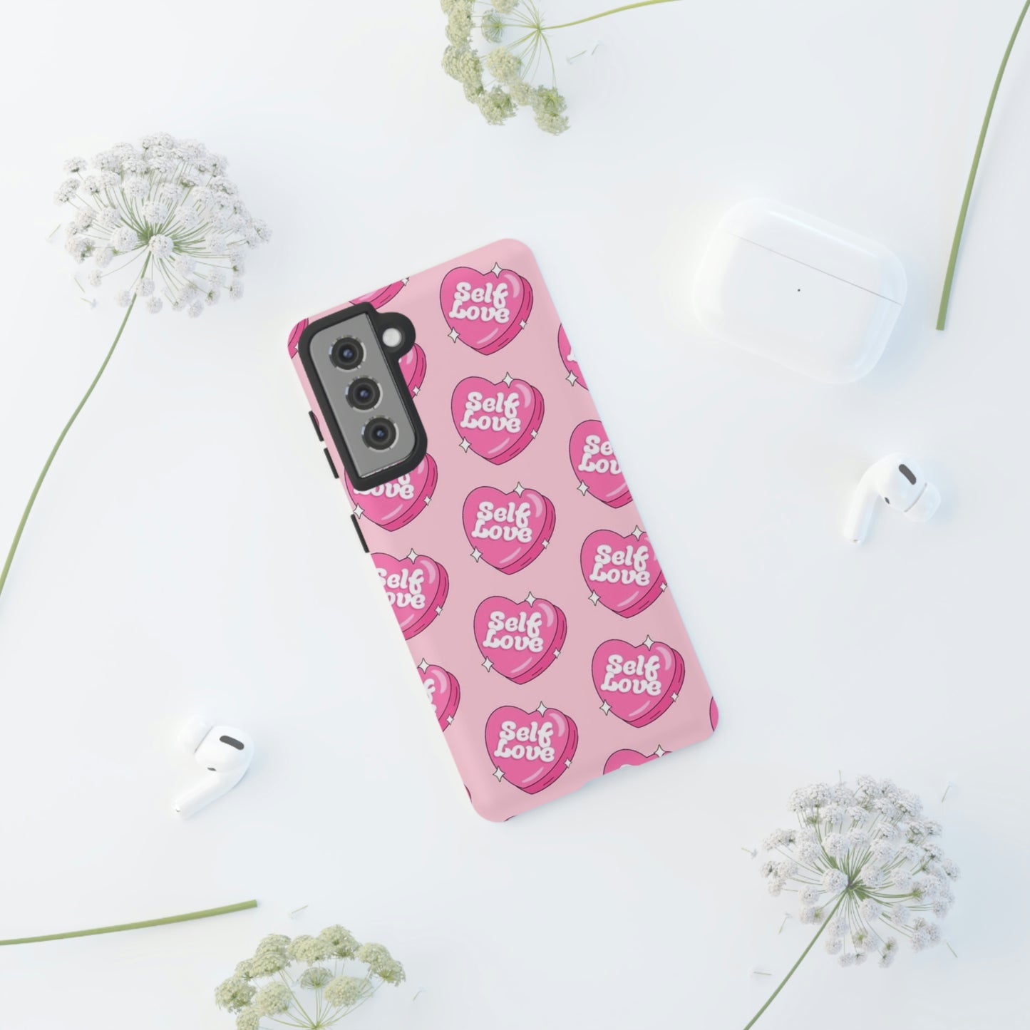 Self love phone case, for Samsung & google phones,/ heart collection/ tough case