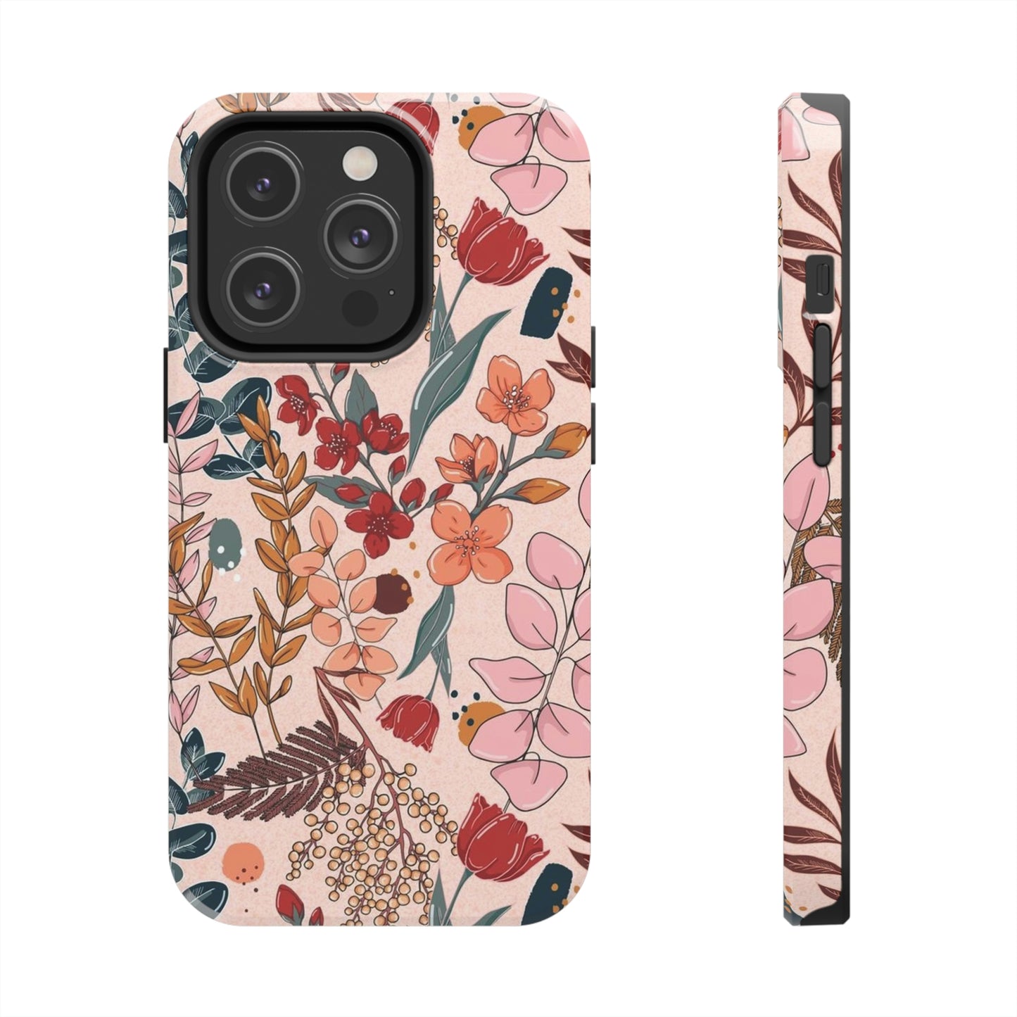 Pink Floral phone case, for iPhone/Tough Phone Cases/ Floral Collection