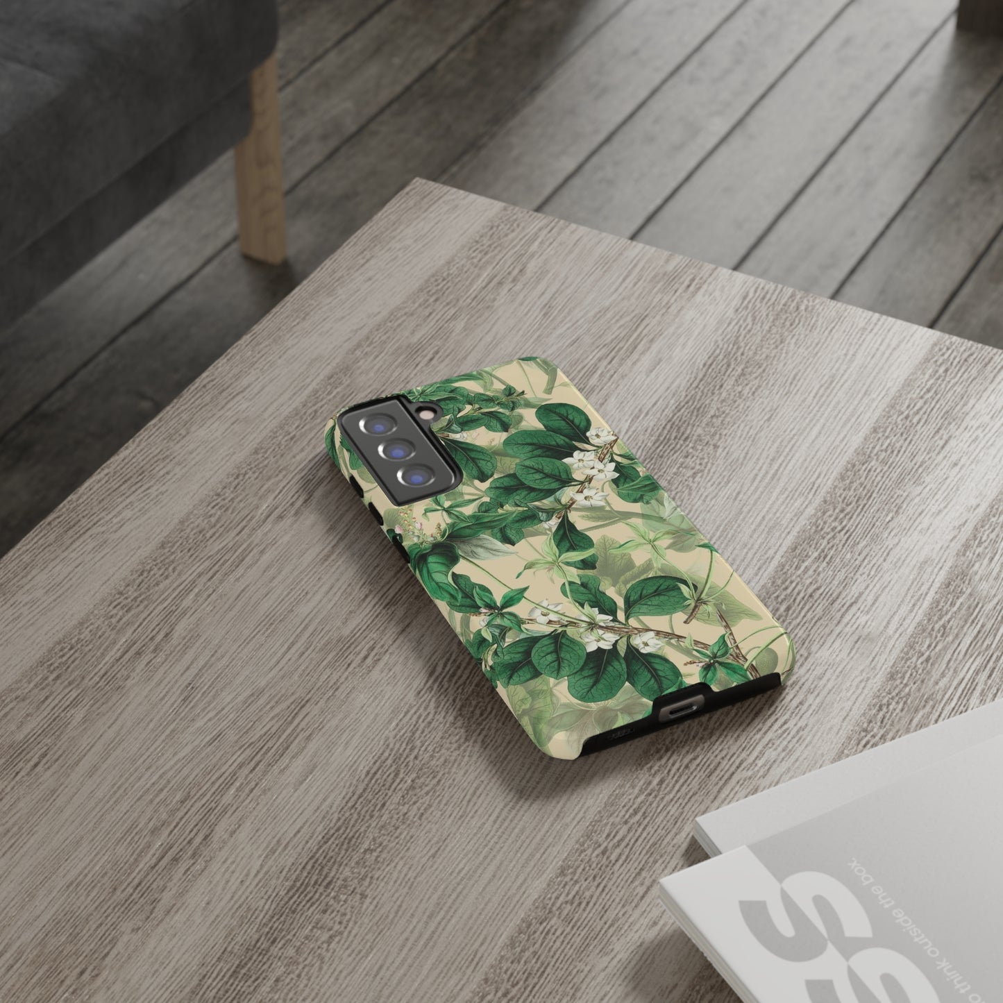 Green Petal phone case, for Samsung & Google phone./ Floral Collection