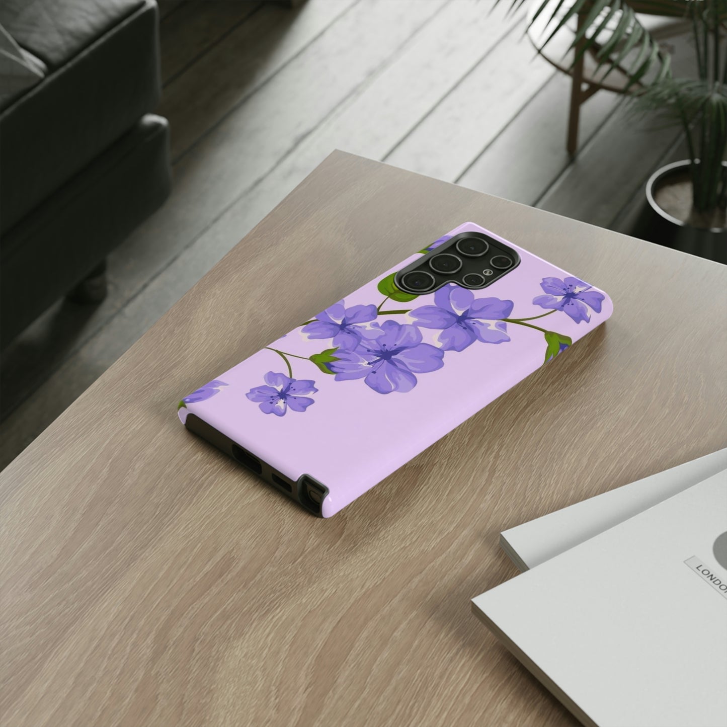 Purple Floral case for Samsung & Google phone./Tough Cases/ Floral collection