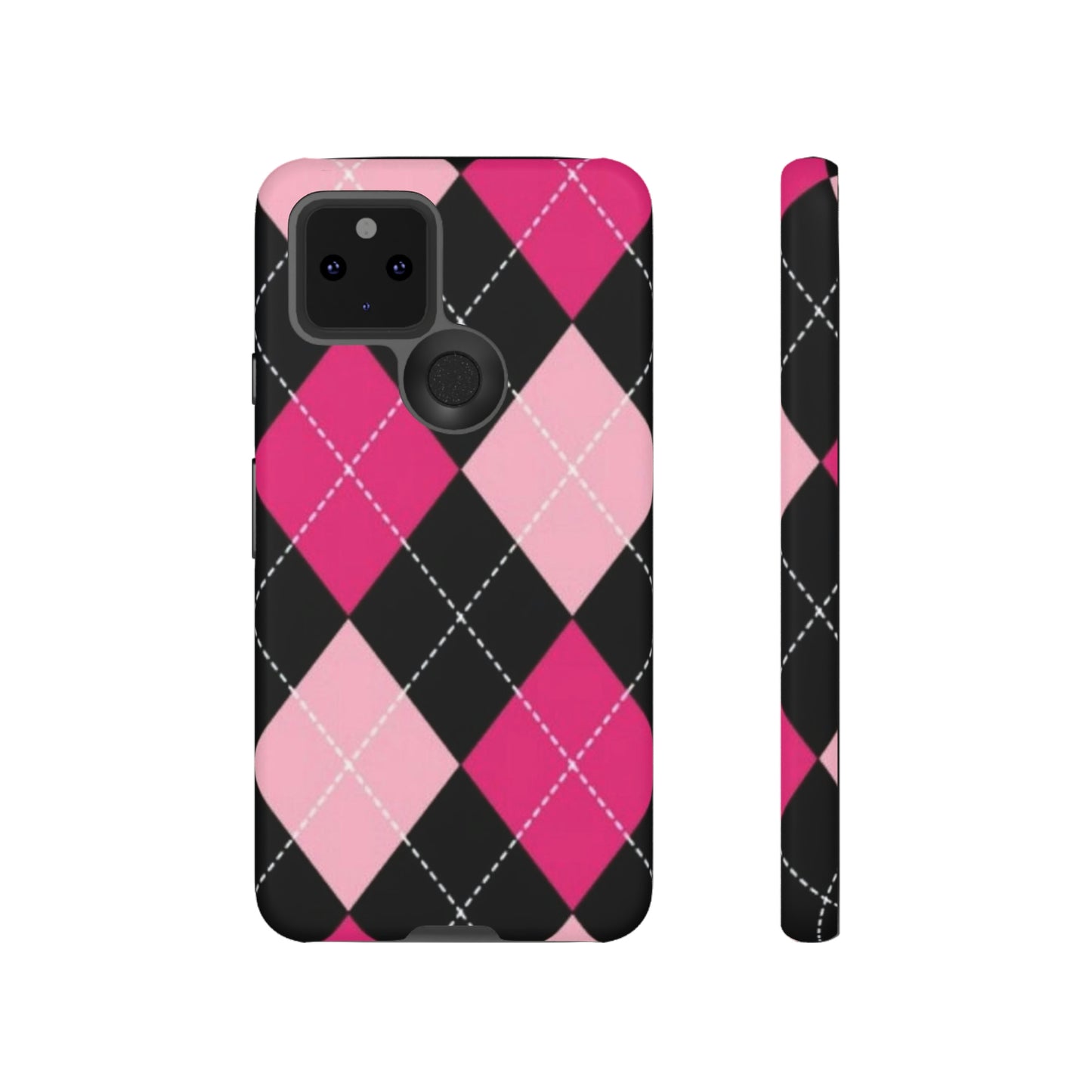 Pink Diamond phone case/ for Samsung & Google phones/ plaid collection/ Tough Phone Cases