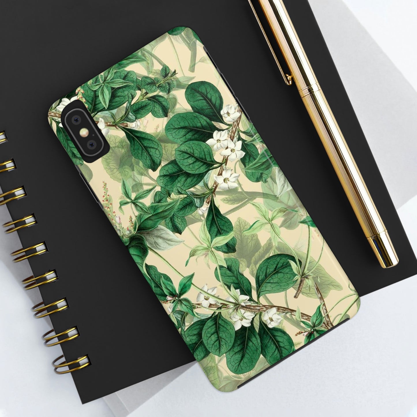 Green Petals phone case, for iPhone, Tough Phone Cases, Floral collection