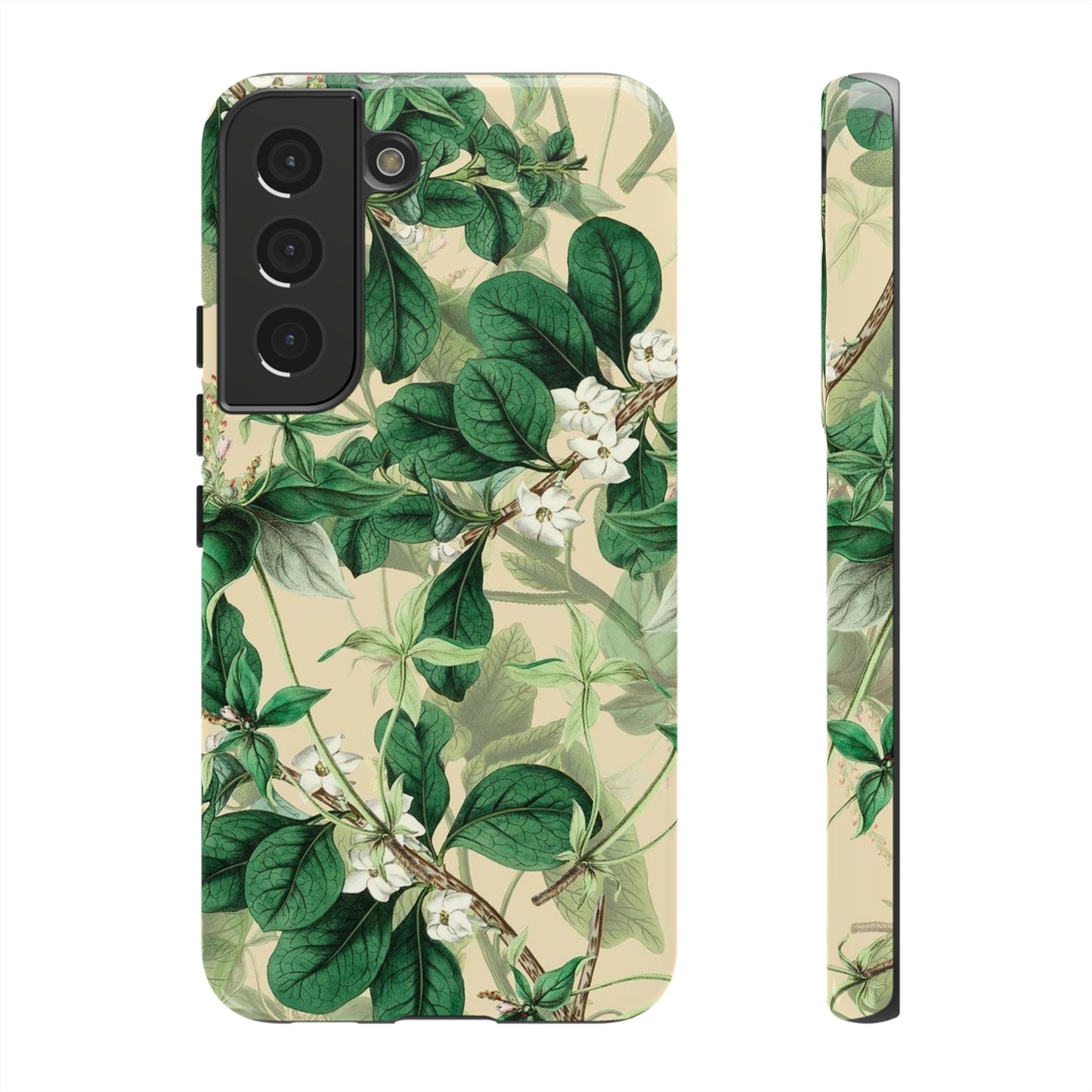 Green Petal phone case, for Samsung & Google phone./ Floral Collection