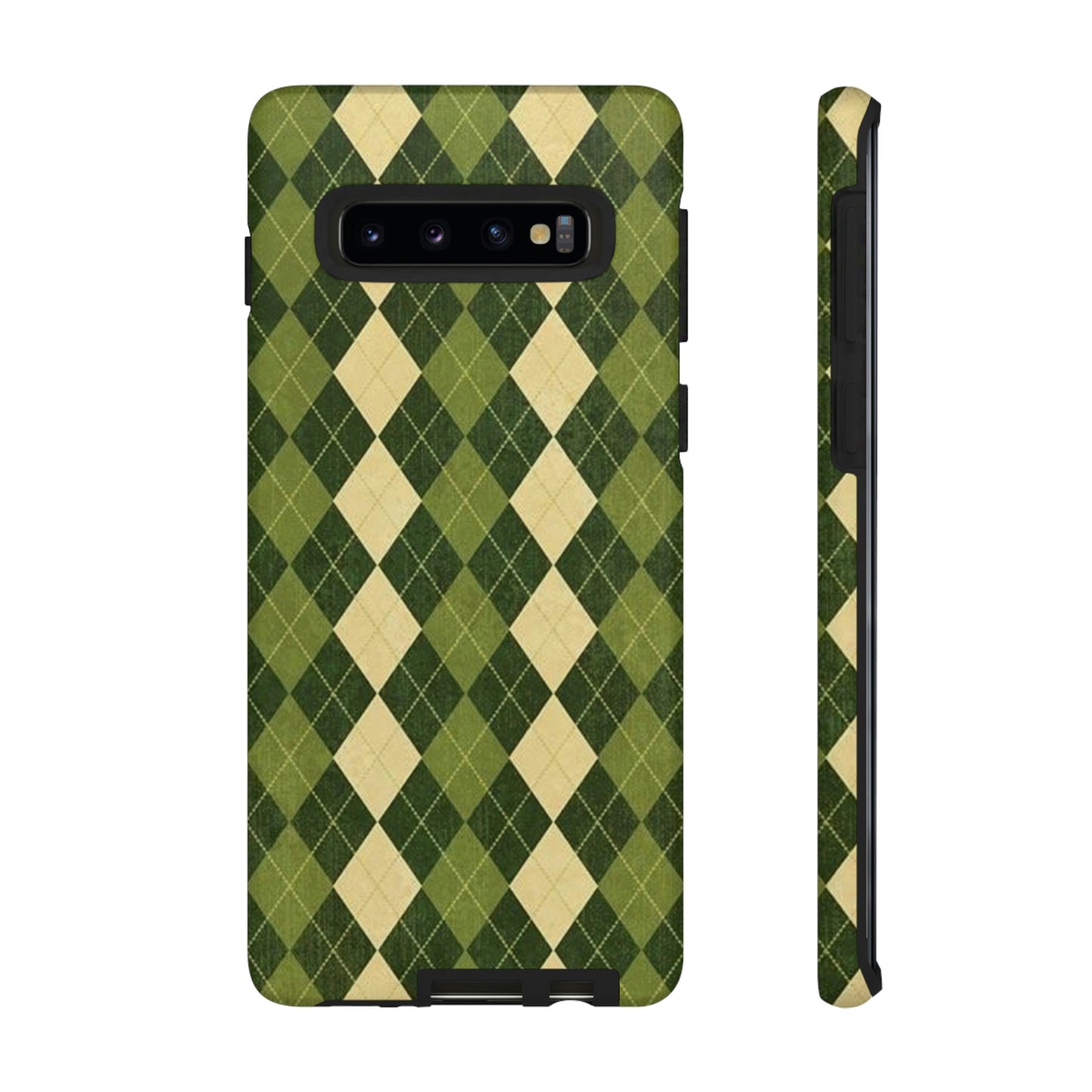 Green plaid sweater phone case/ for Samsung & Google phone/ plaid collection/ Tough Phone Cases