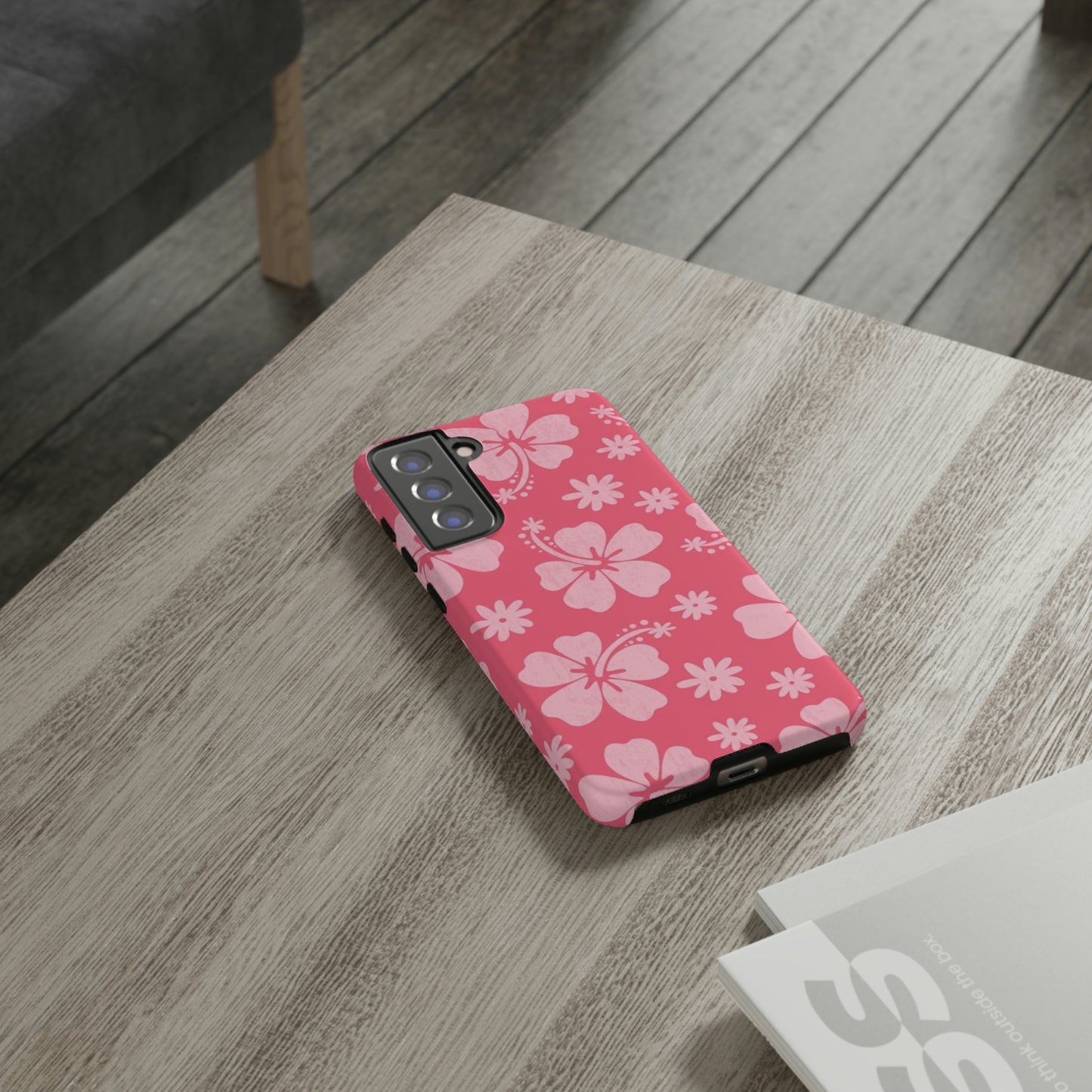 Pink hibiscus phone case/ for Samsung & Google phones /summer collection