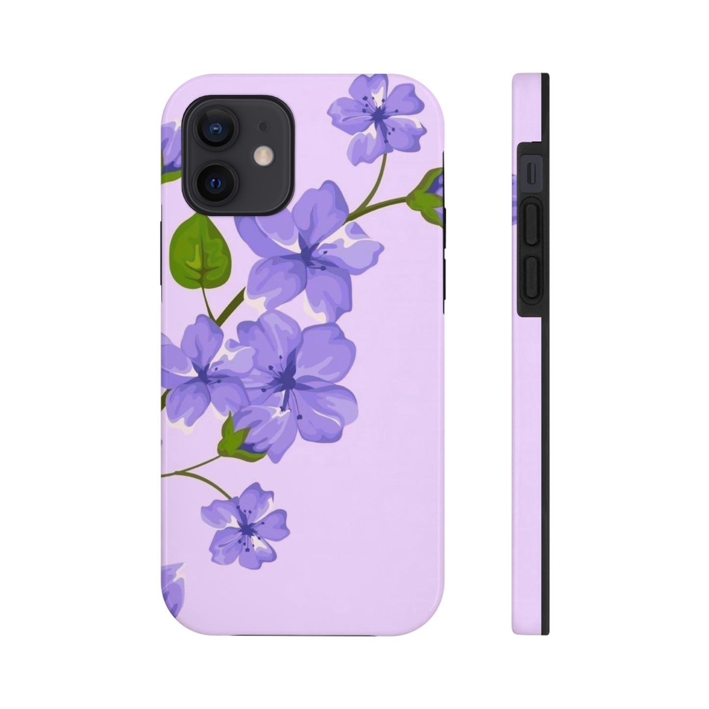 Purple floral phone case, for iphone,Tough Phone Cases, Floral Collection