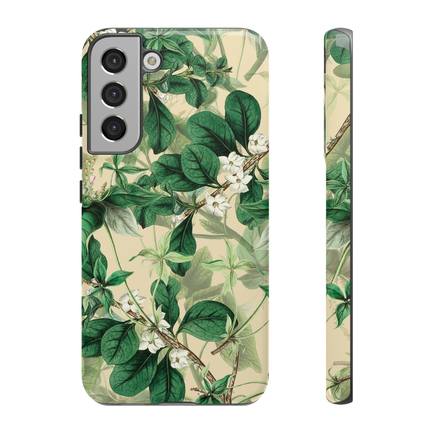 Green Petal phone case, for Samsung & Google phone./ Floral Collection