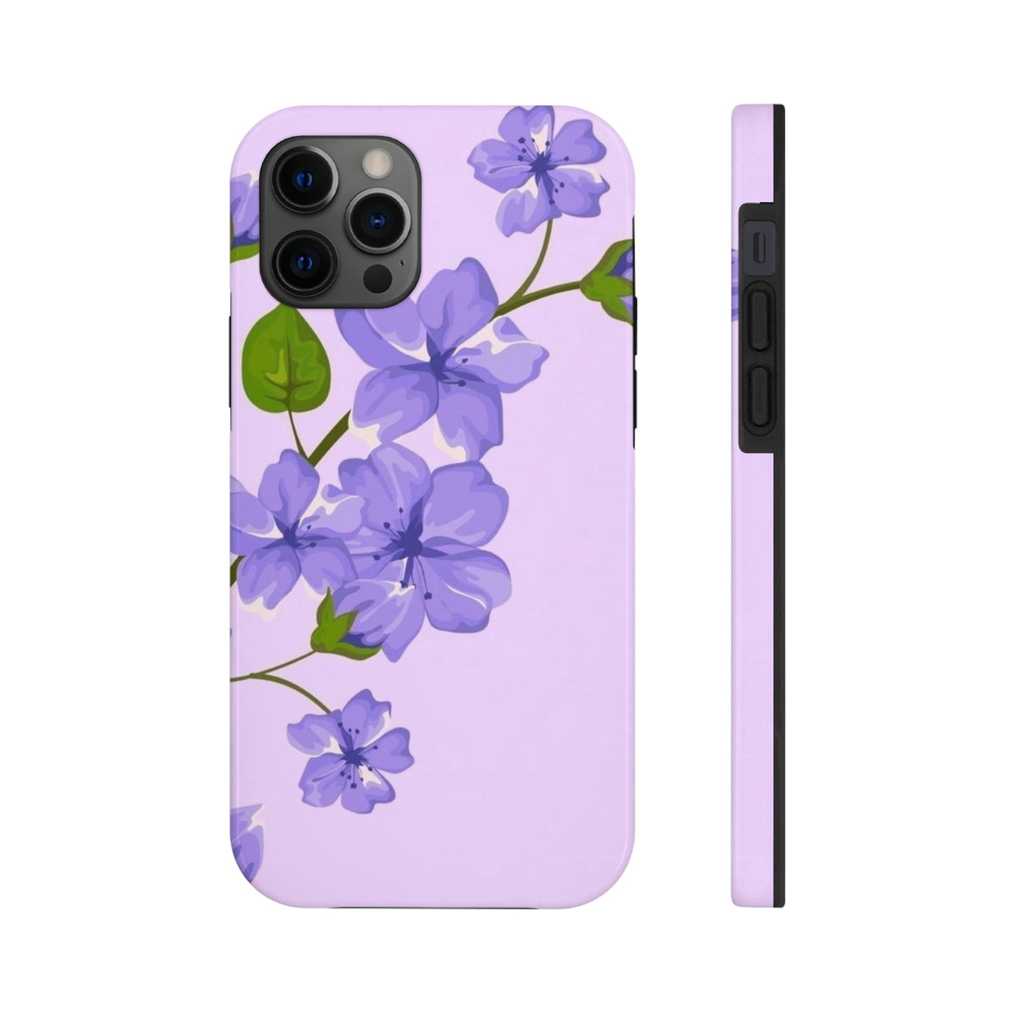 Purple floral phone case, for iphone,Tough Phone Cases, Floral Collection