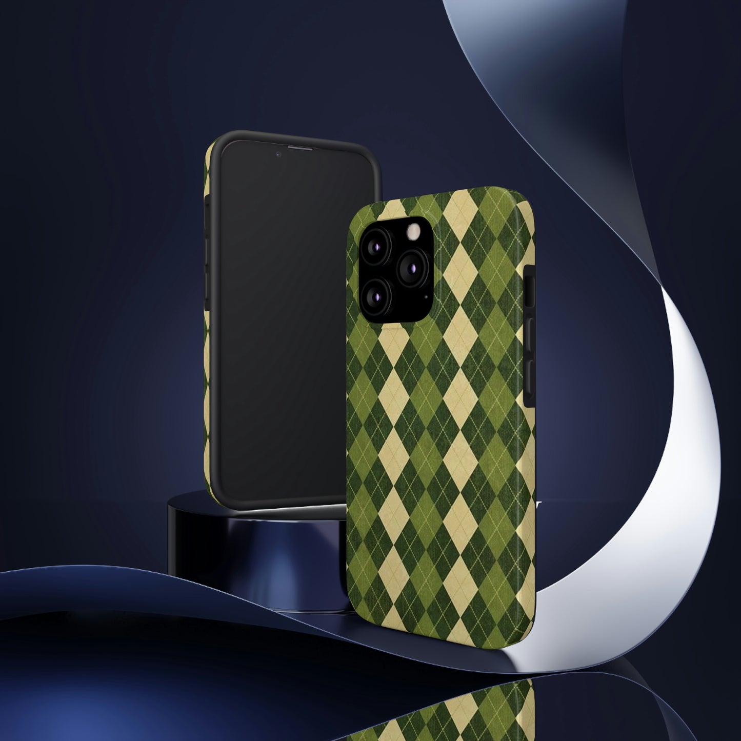 Green Plaid sweater phone case/ for iPhone/ plaid collection/ Tough Phone Cases