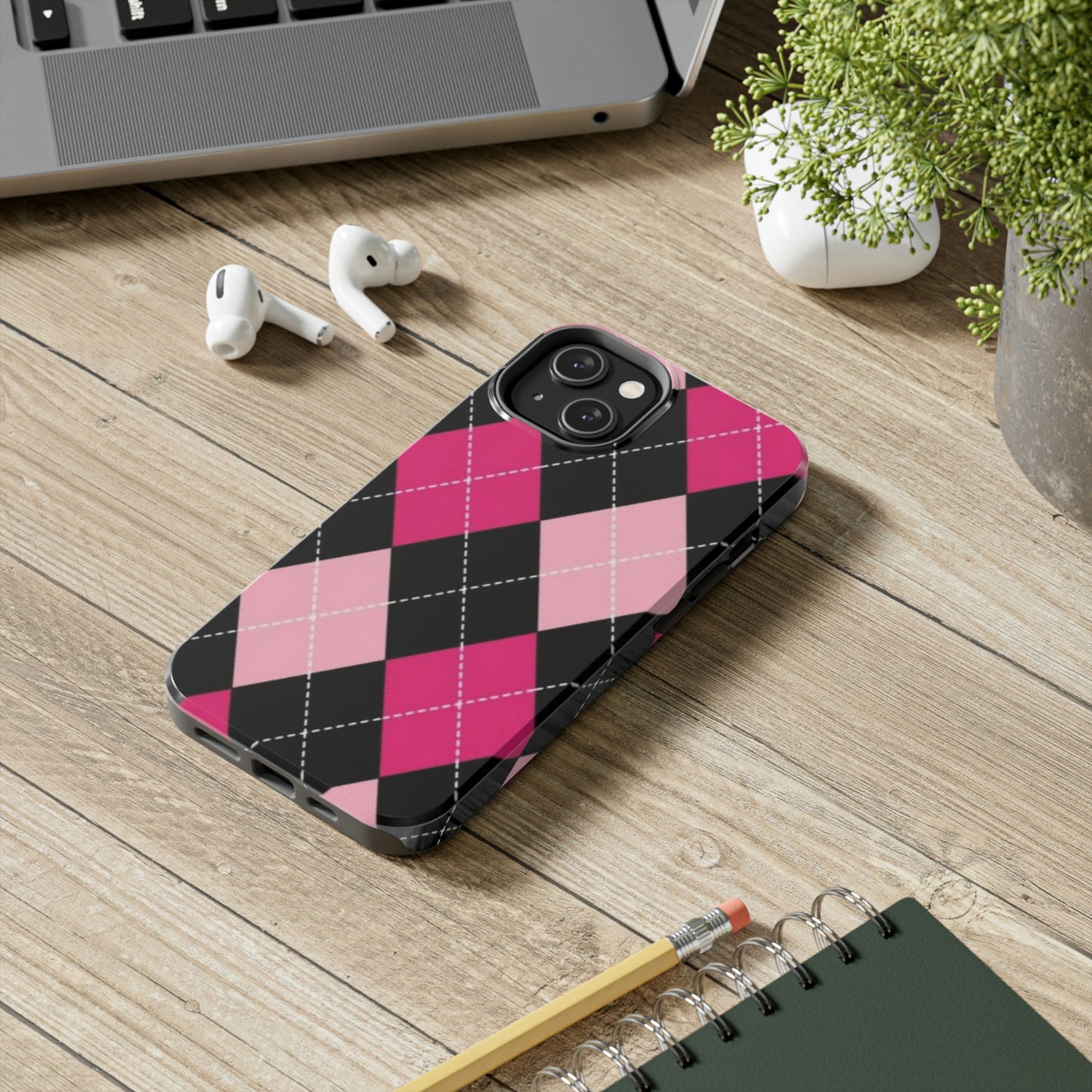 Pink Diamond phone case/ for iPhone/ plaid collection/ Tough Phone Cases