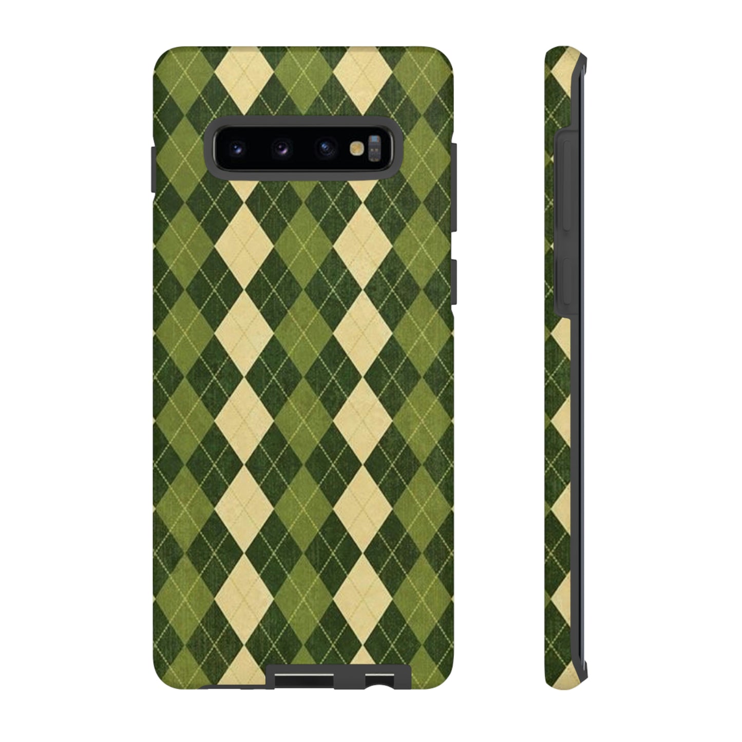 Green plaid sweater phone case/ for Samsung & Google phone/ plaid collection/ Tough Phone Cases