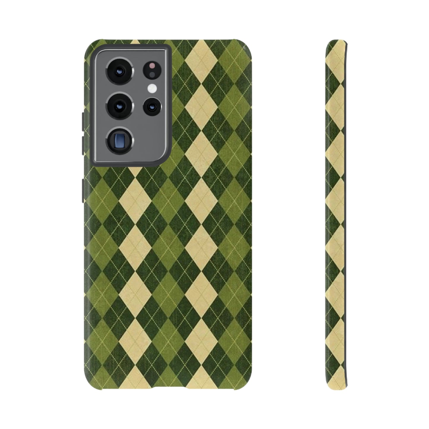 Green plaid sweater phone case/ for Samsung & Google phone/ plaid collection/ Tough Phone Cases