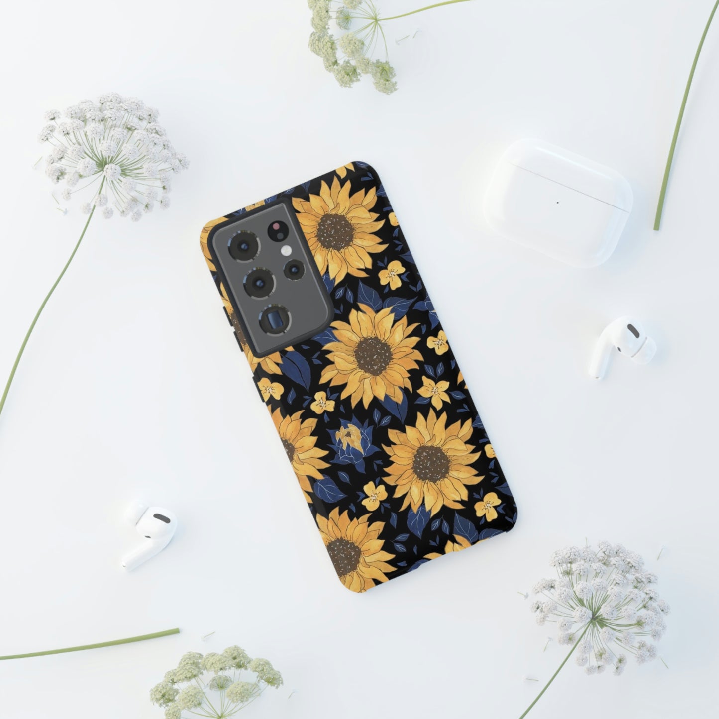 Sunflower phone case/ for Samsung & Google phones/ Floral collection/ Tough Phone Cases