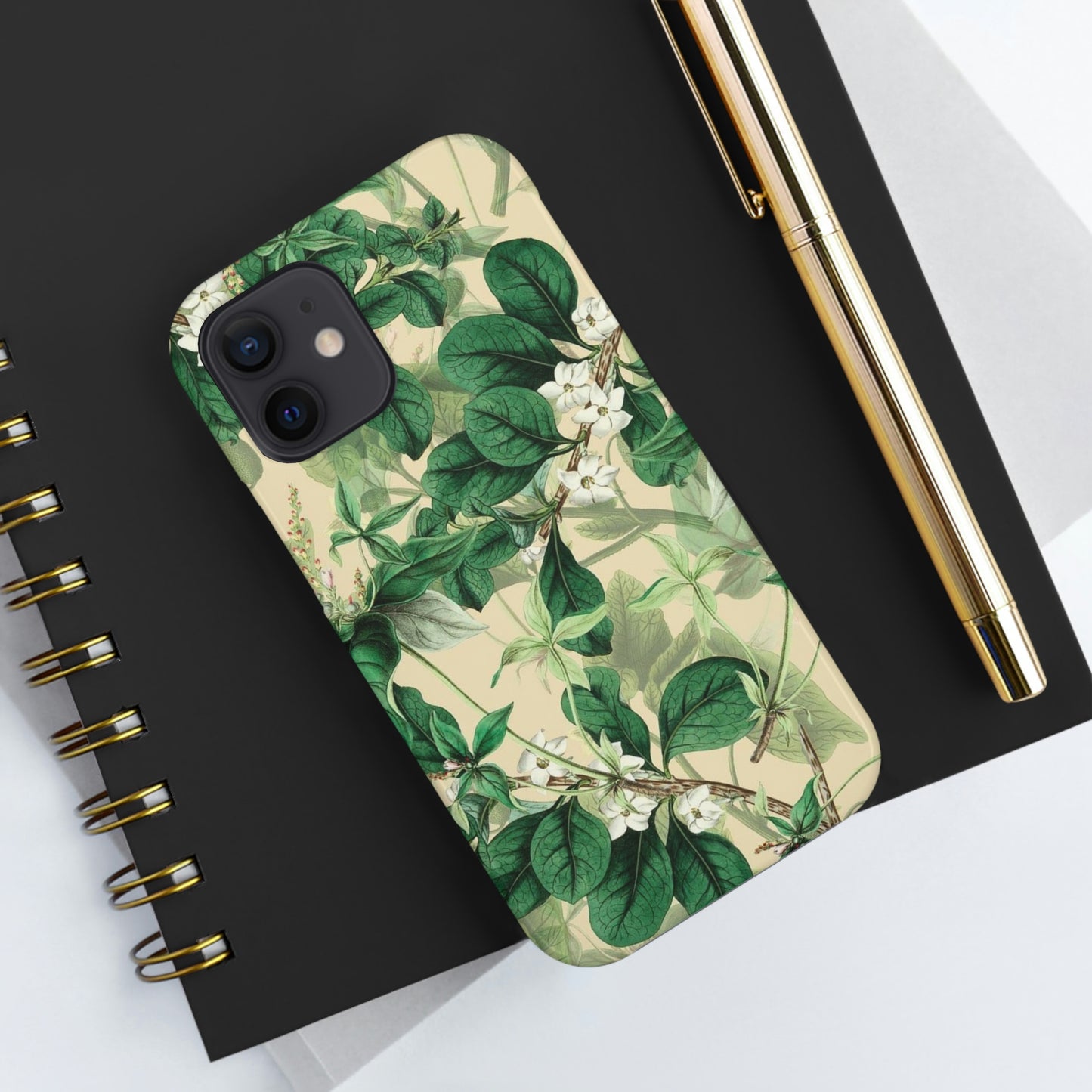 Green Petals phone case, for iPhone, Tough Phone Cases, Floral collection