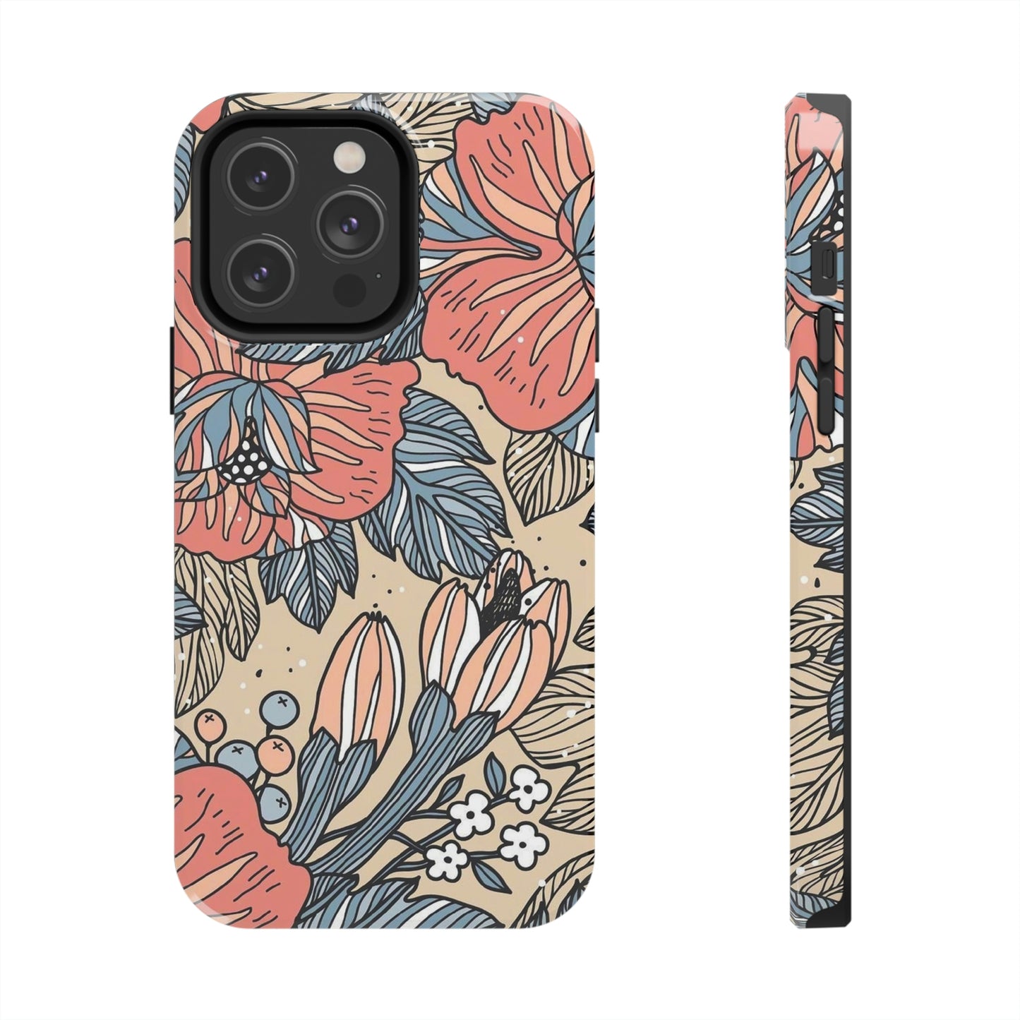 Floral phone case, for Iphone/Tough Phone Cases/