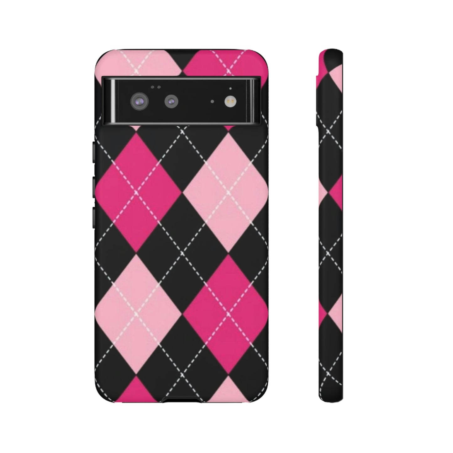 Pink Diamond phone case/ for Samsung & Google phones/ plaid collection/ Tough Phone Cases