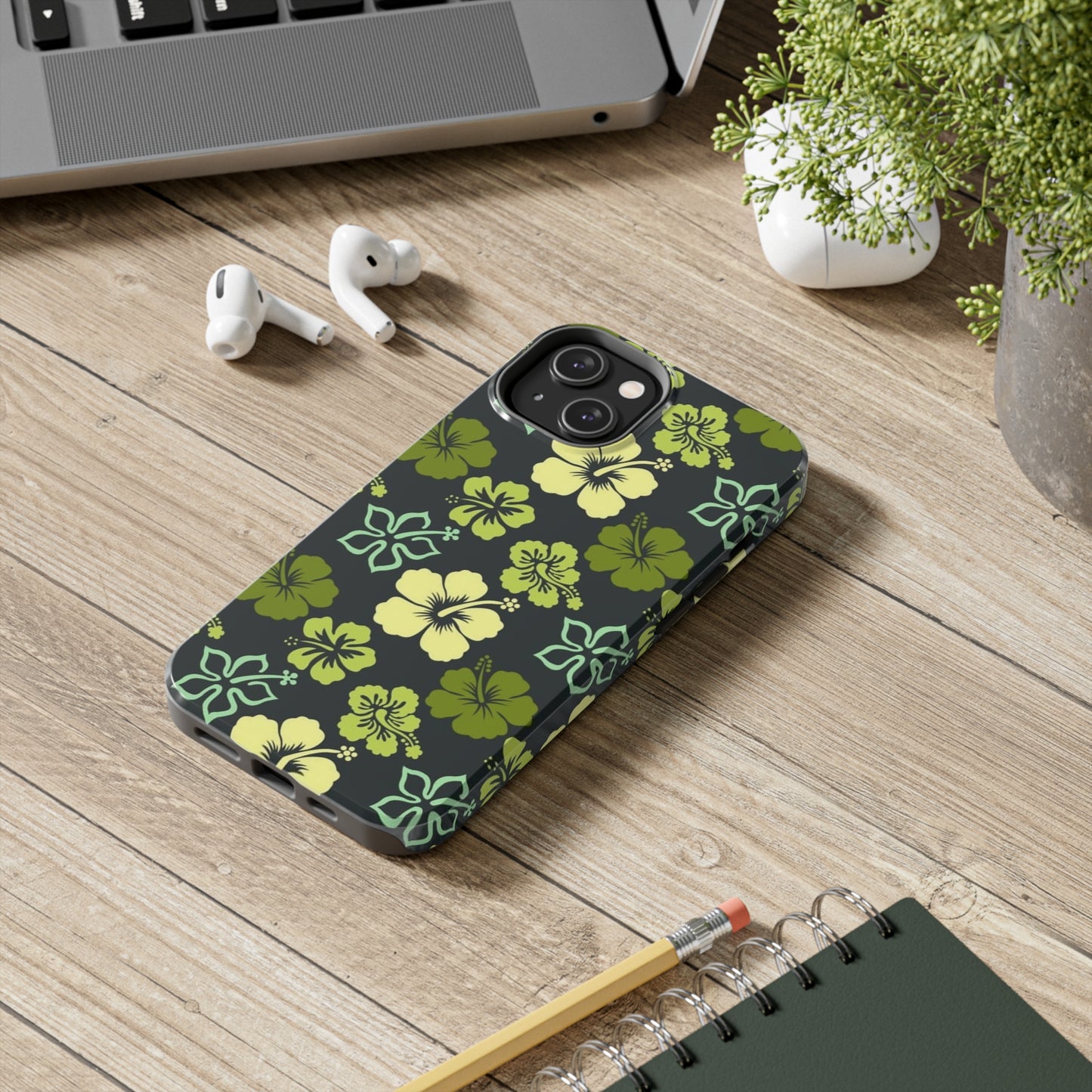 Green Hawaiian phone case for iPhone / summer collection Tough Phone Cases, Case-Mate