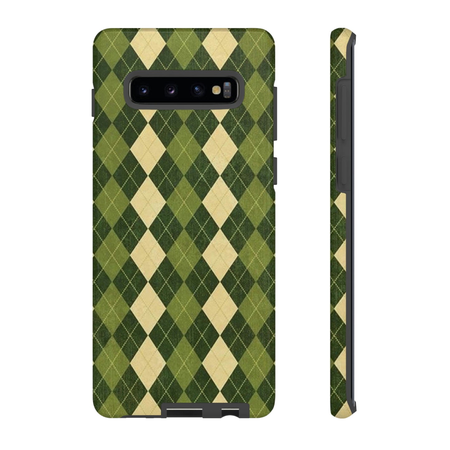 Green plaid sweater phone case/ for Samsung & Google phone/ plaid collection/ Tough Phone Cases