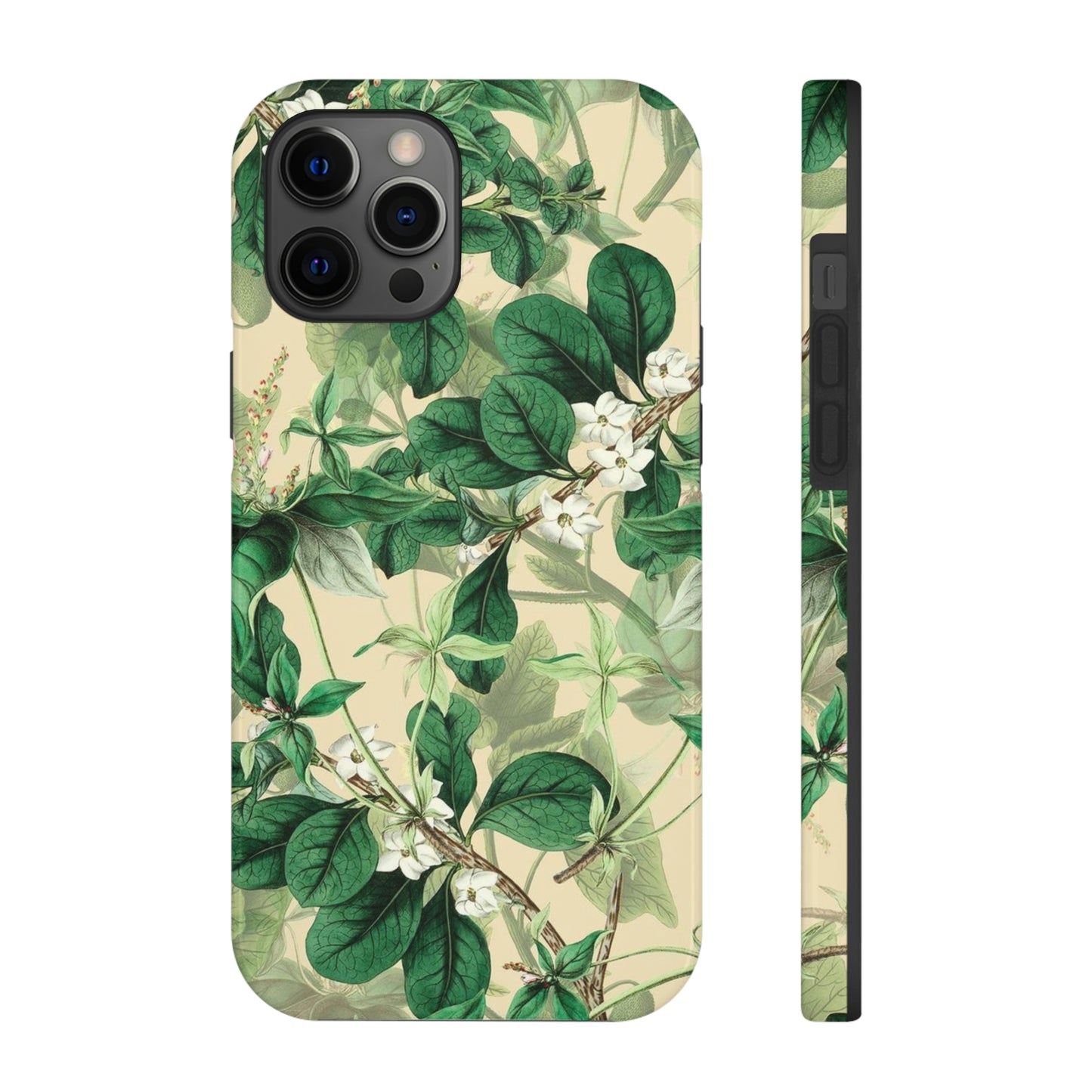 Green Petals phone case, for iPhone, Tough Phone Cases, Floral collection