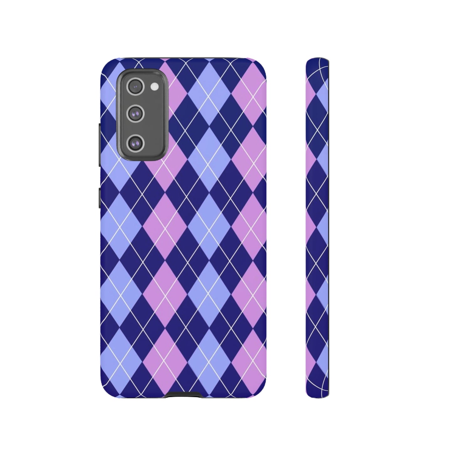 Purple sweater phone case/ for Samsung & Google phone/ plaid collection/ Tough Phone Cases