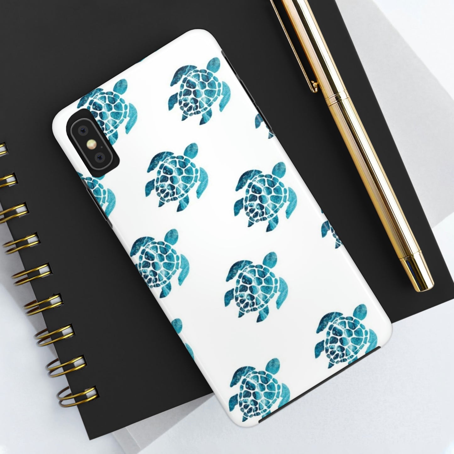 Turtles crossing iPhone case / summer collection Tough Phone Cases, Case-Mate