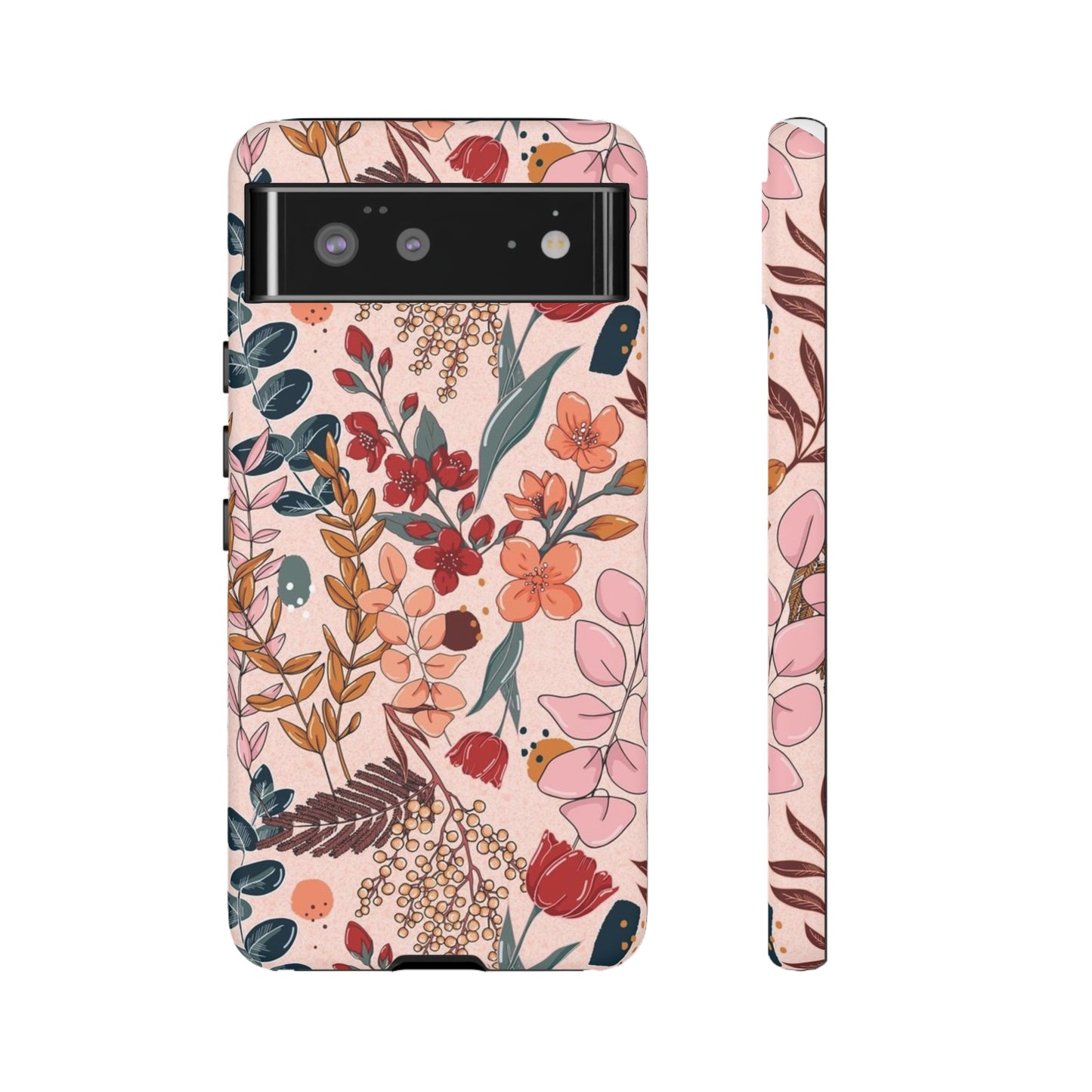 Pink Floral phone case for Samsung & Google phone/Tough Cases/ Floral Collection