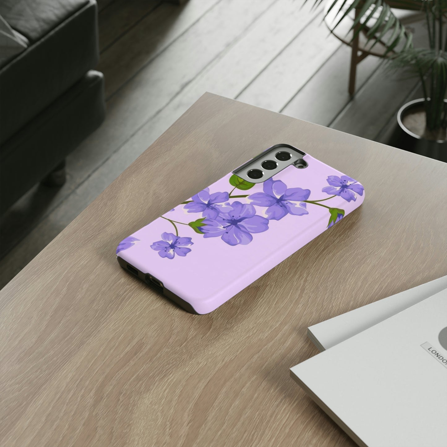 Purple Floral case for Samsung & Google phone./Tough Cases/ Floral collection