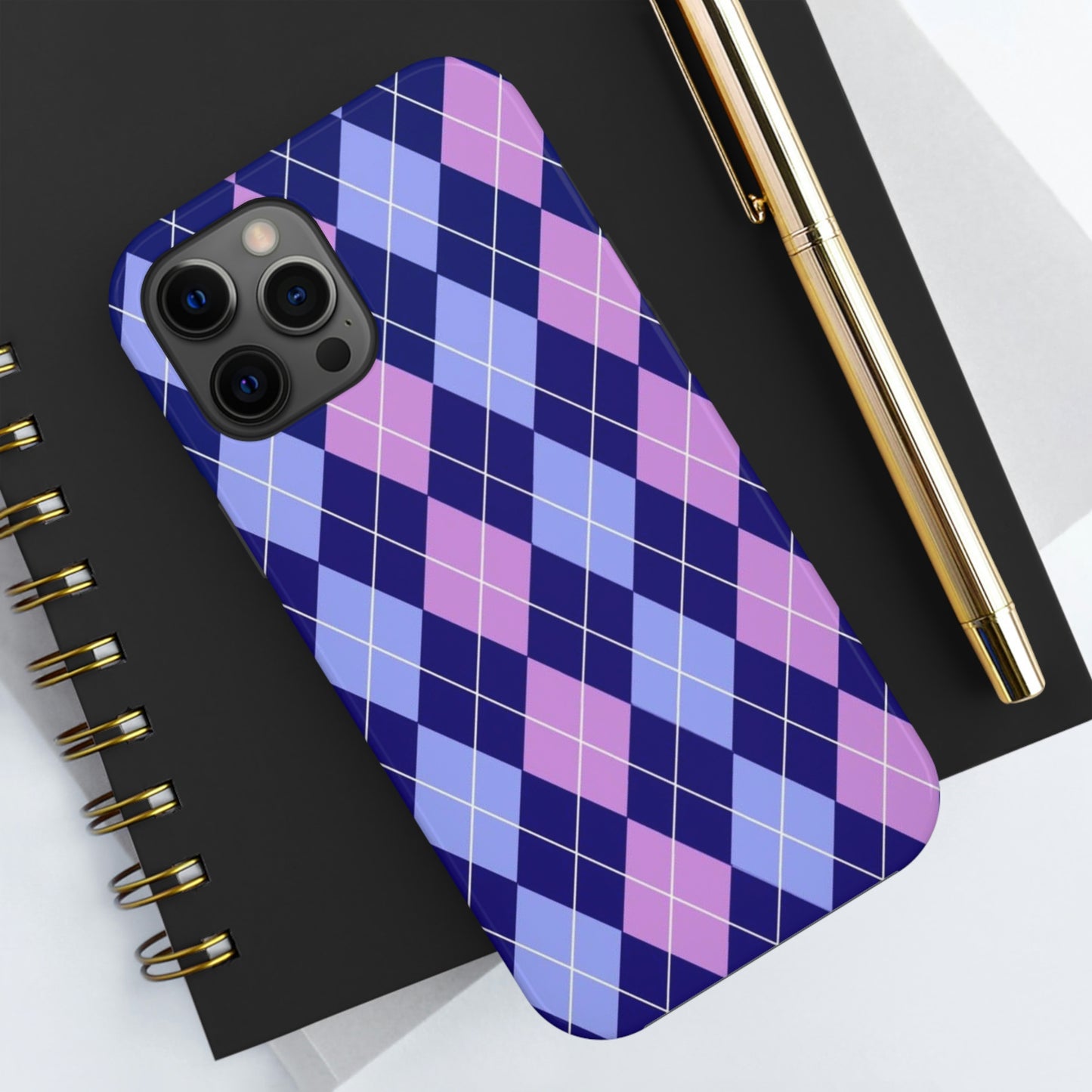 Purple plaid sweater phone case/ for iPhone/ plaid collection/ Tough Phone Cases