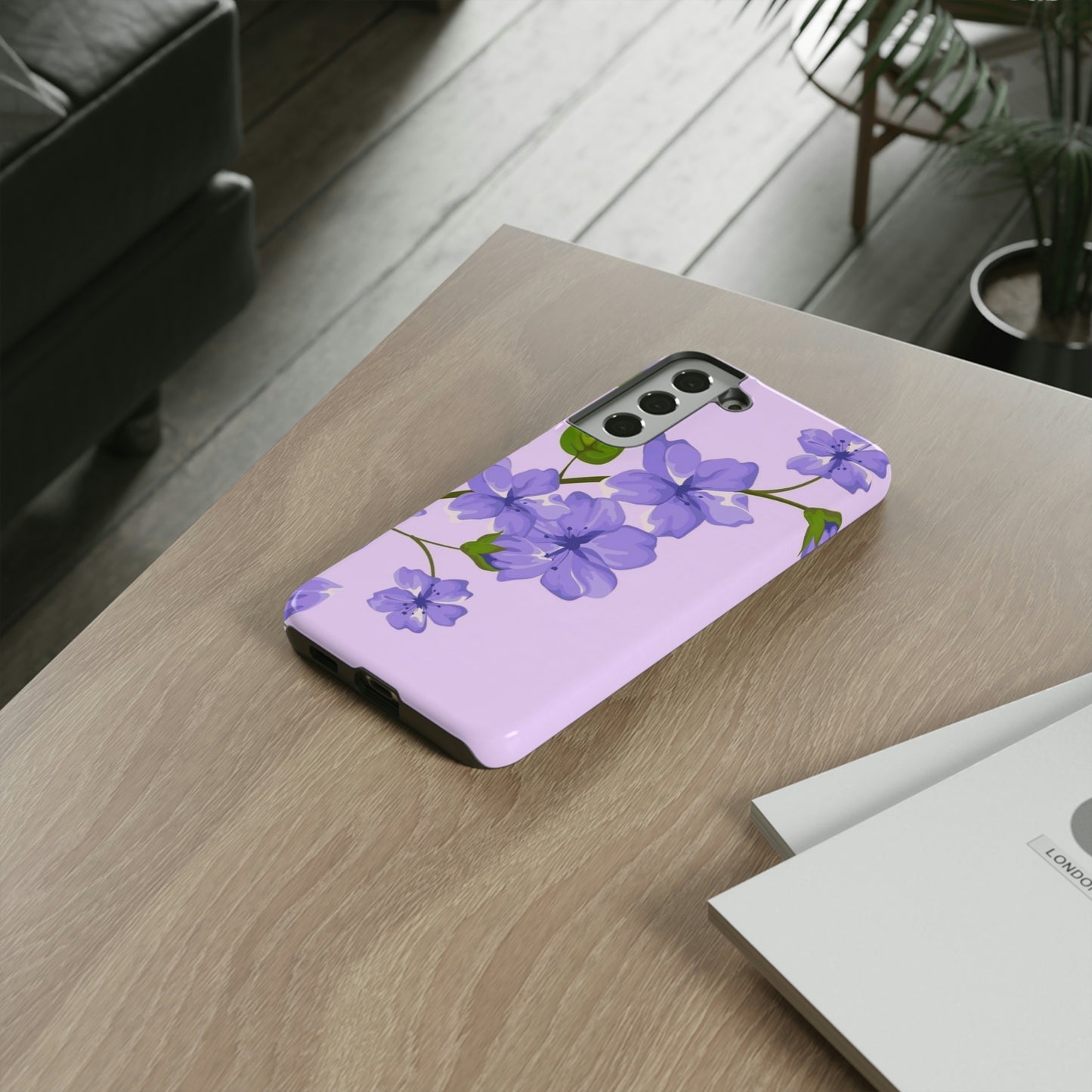 Purple Floral case for Samsung & Google phone./Tough Cases/ Floral collection