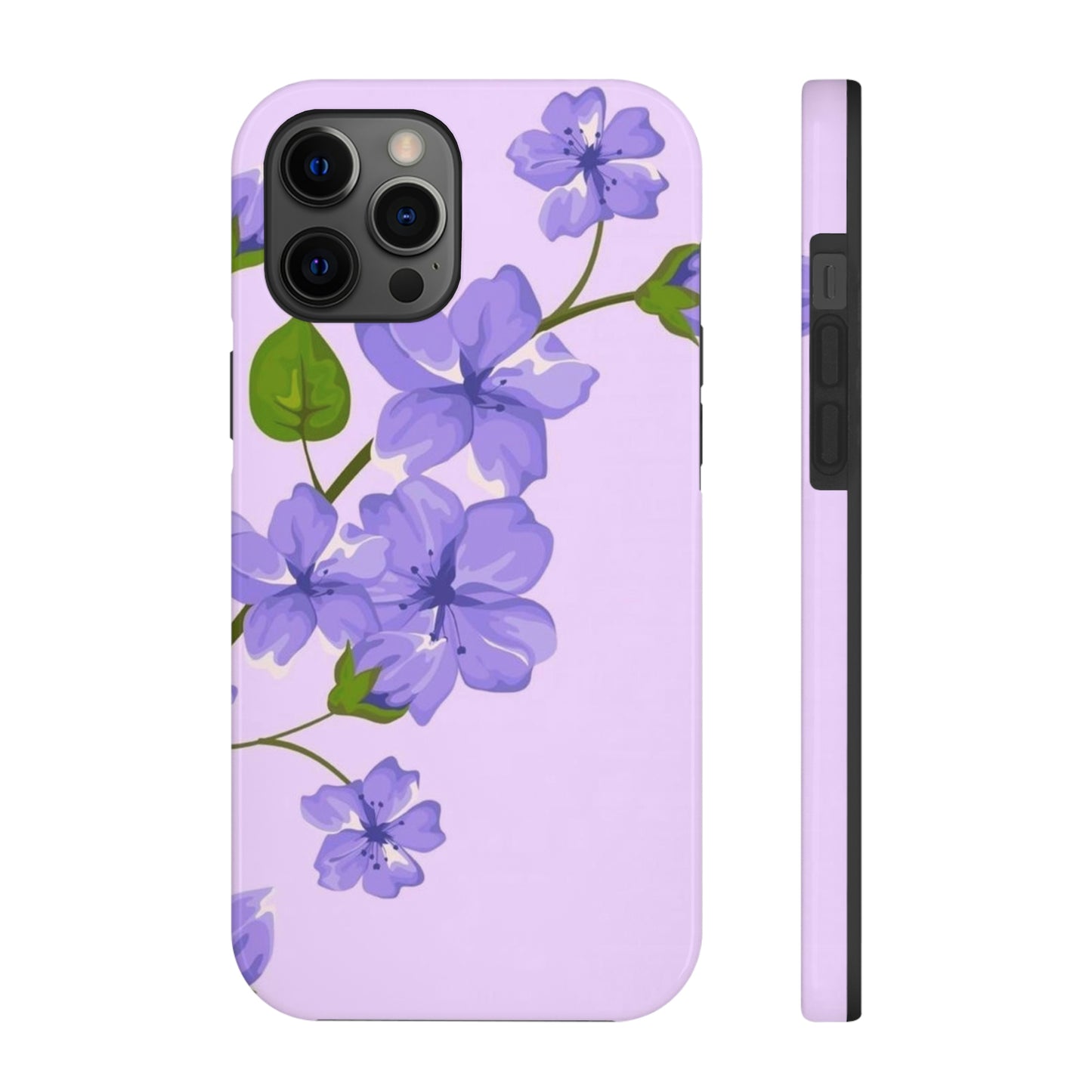 Purple floral phone case, for iphone,Tough Phone Cases, Floral Collection