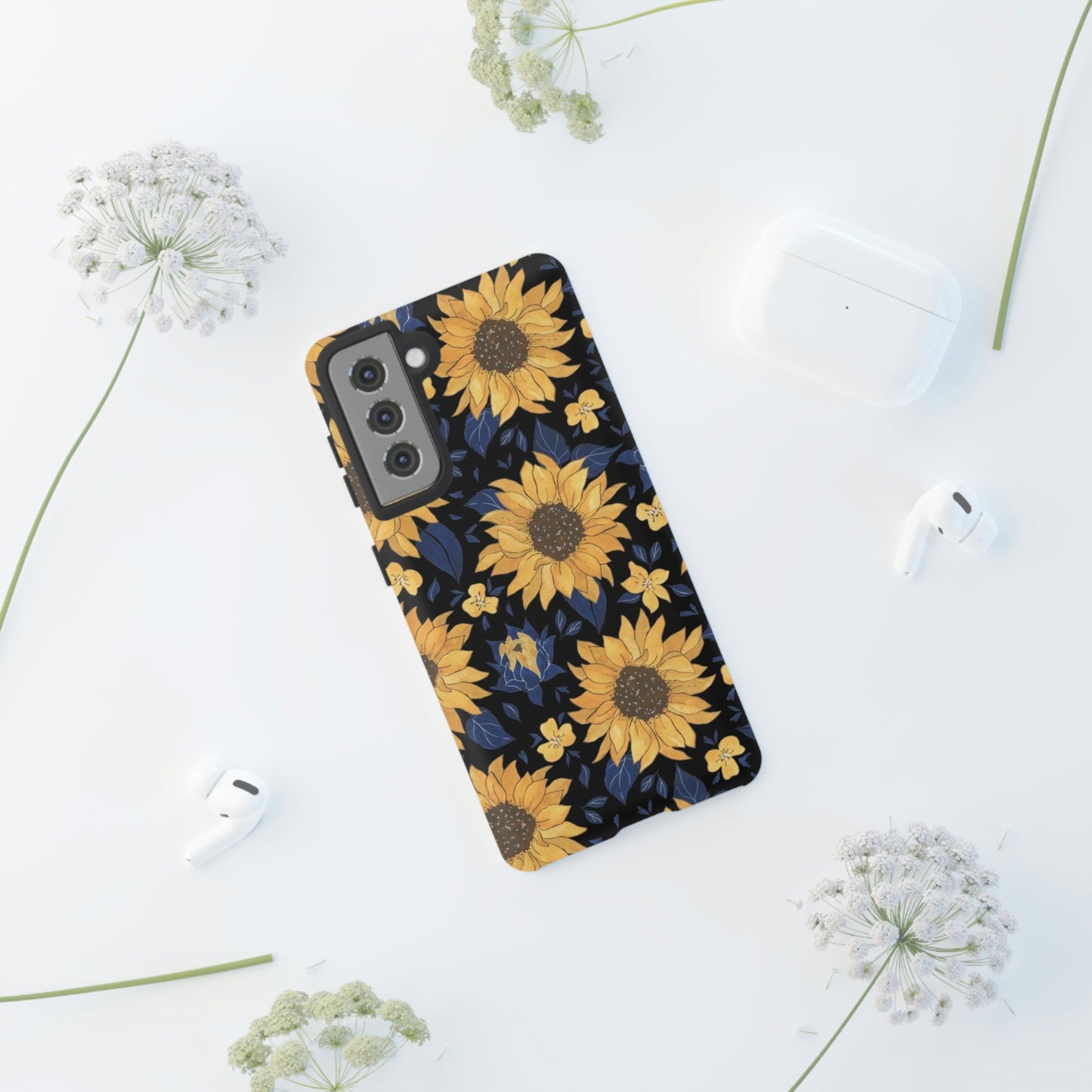 Sunflower phone case/ for Samsung & Google phones/ Floral collection/ Tough Phone Cases