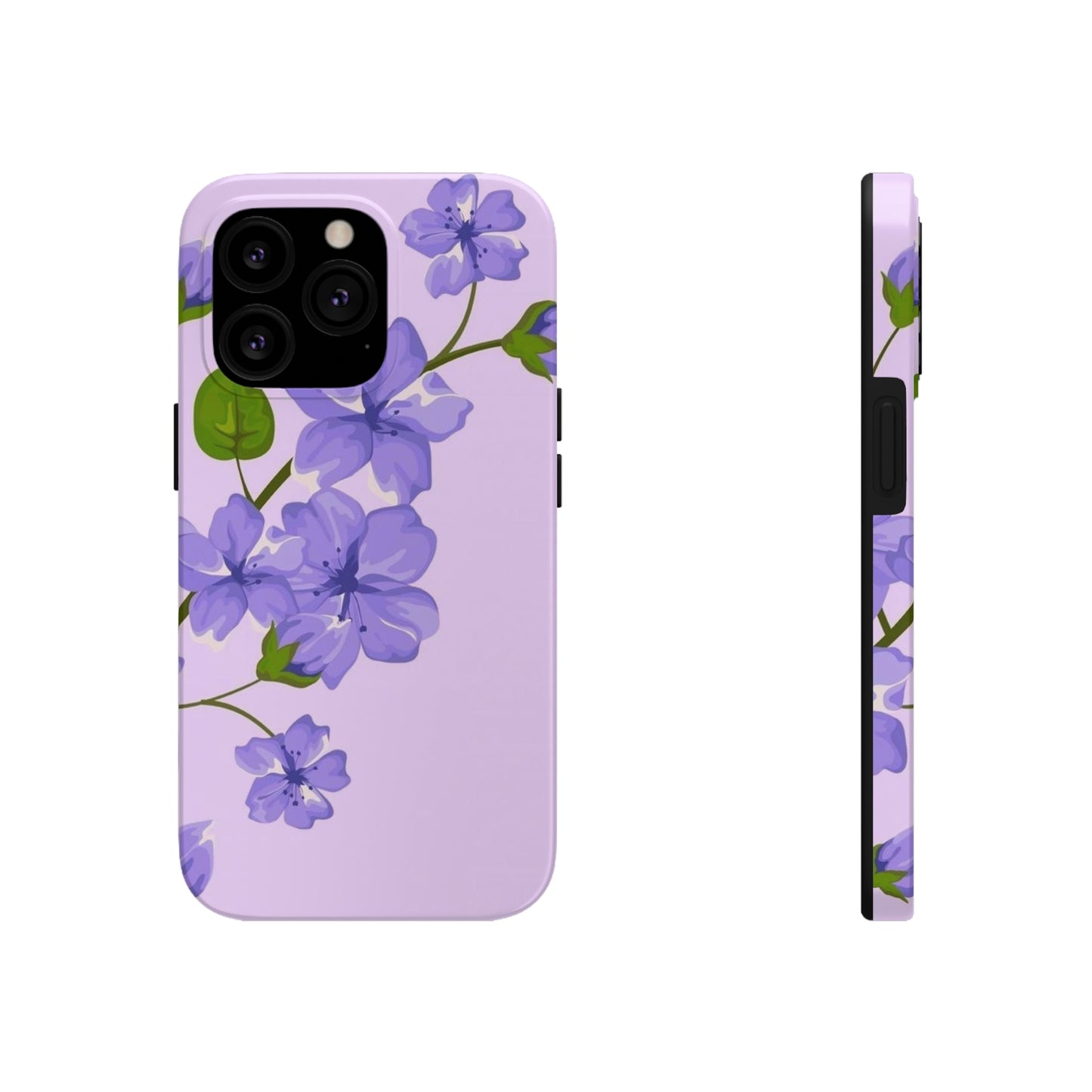 Purple floral phone case, for iphone,Tough Phone Cases, Floral Collection