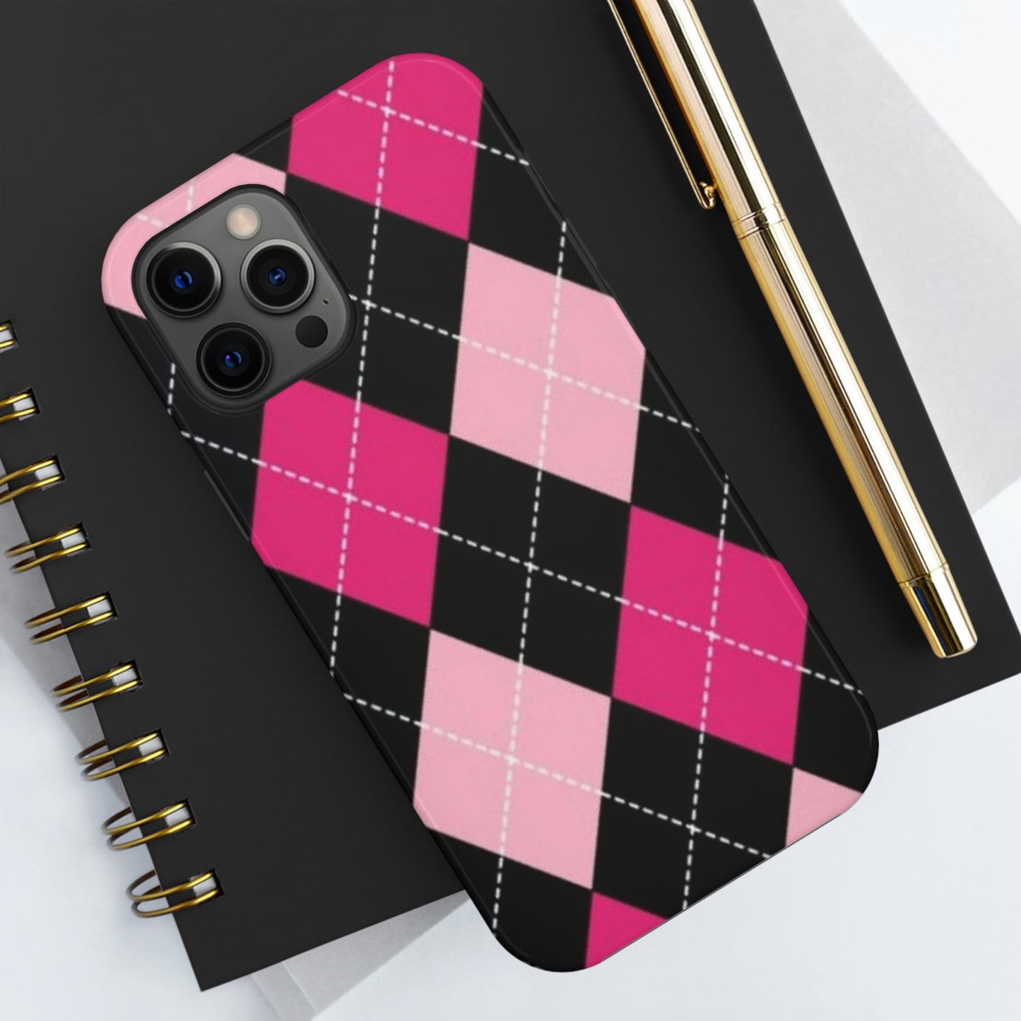 Pink Diamond phone case/ for iPhone/ plaid collection/ Tough Phone Cases