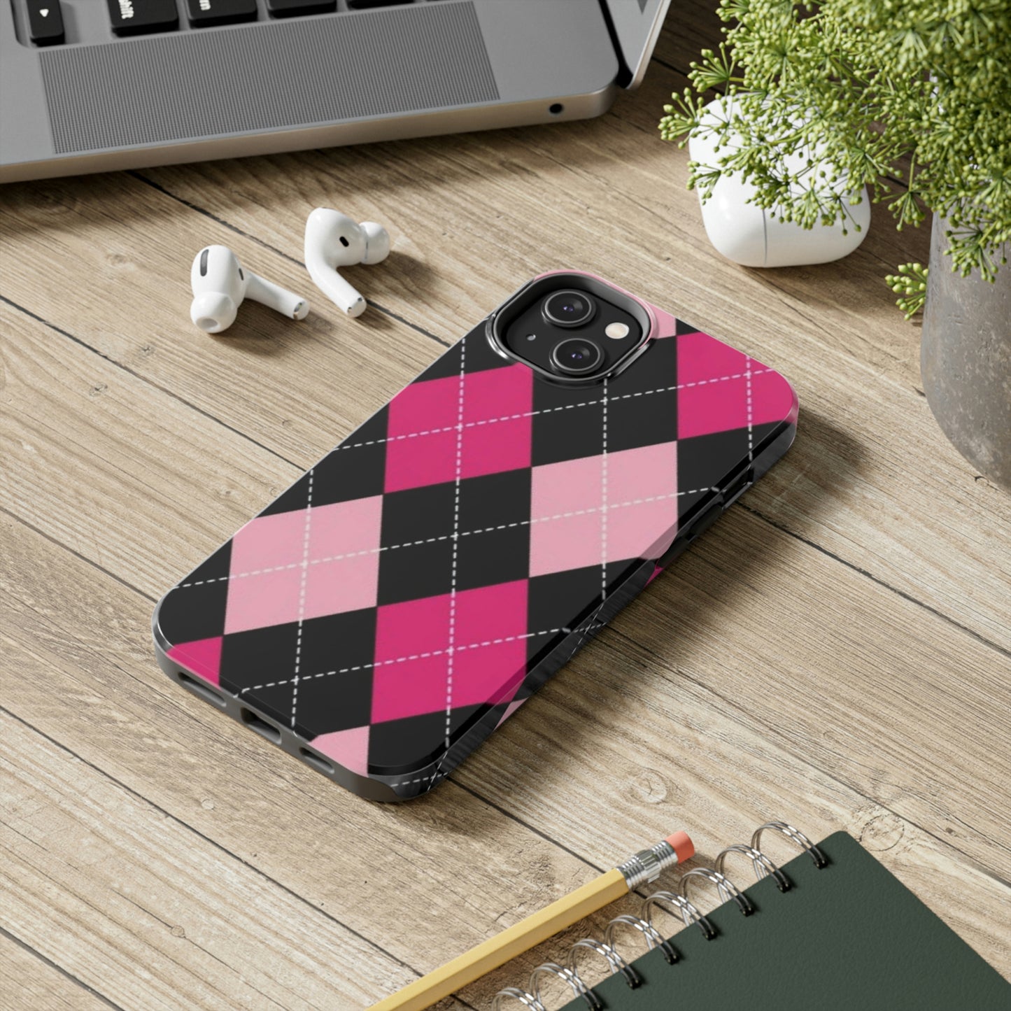 Pink Diamond phone case/ for iPhone/ plaid collection/ Tough Phone Cases