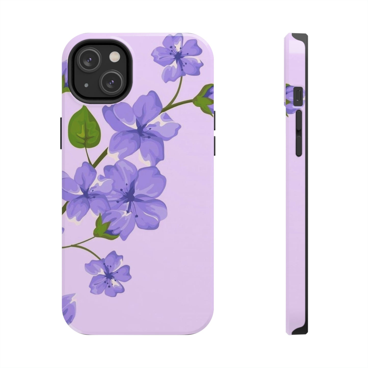 Purple floral phone case, for iphone,Tough Phone Cases, Floral Collection