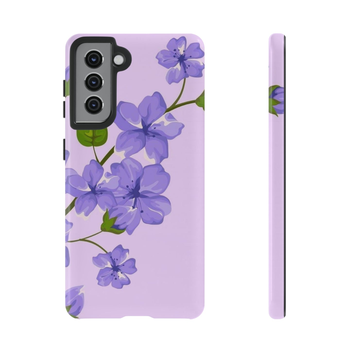 Purple Floral case for Samsung & Google phone./Tough Cases/ Floral collection