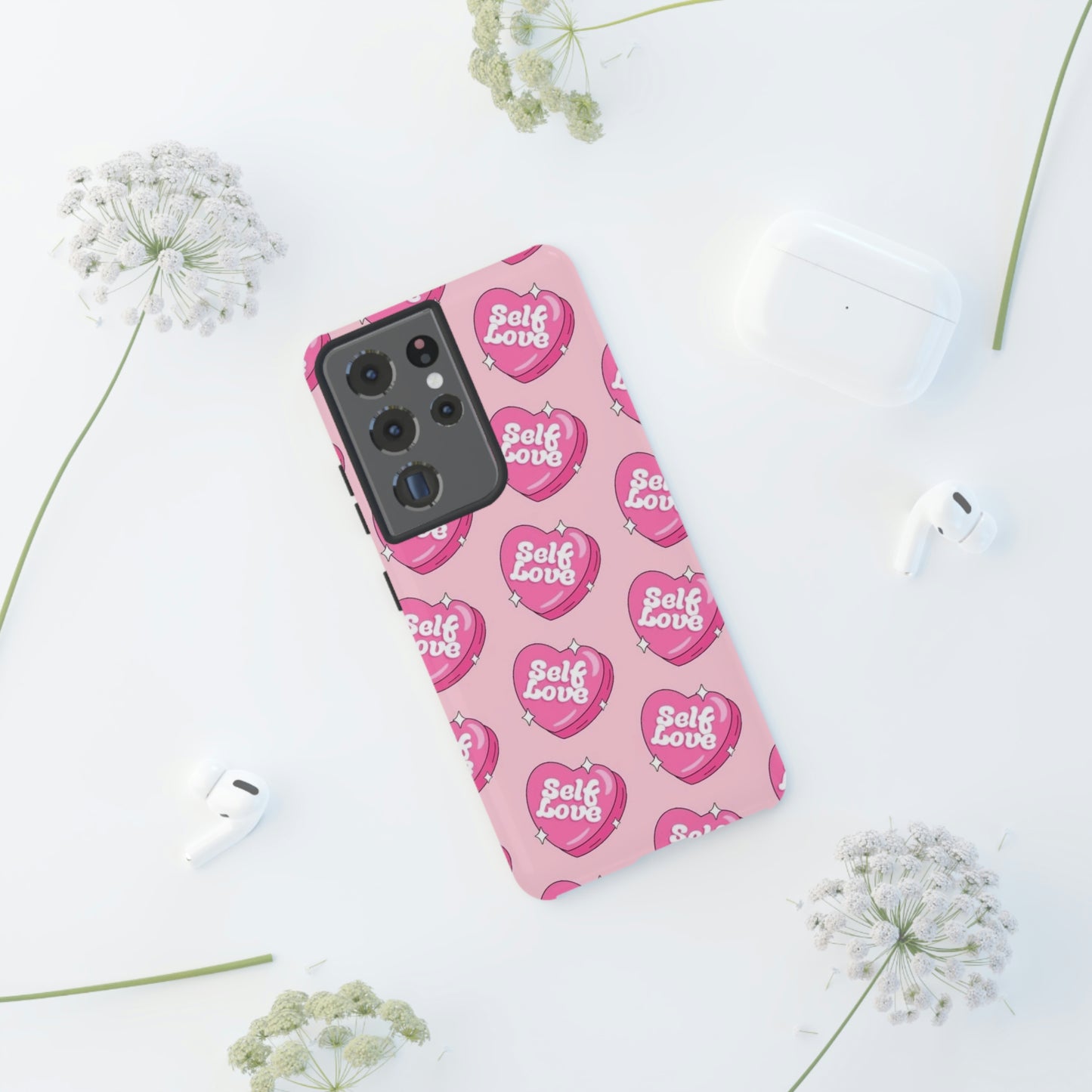 Self love phone case, for Samsung & google phones,/ heart collection/ tough case