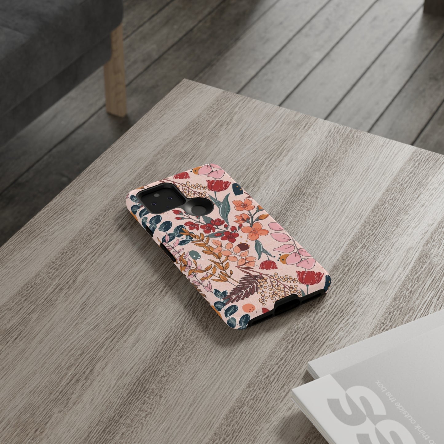 Pink Floral phone case for Samsung & Google phone/Tough Cases/ Floral Collection