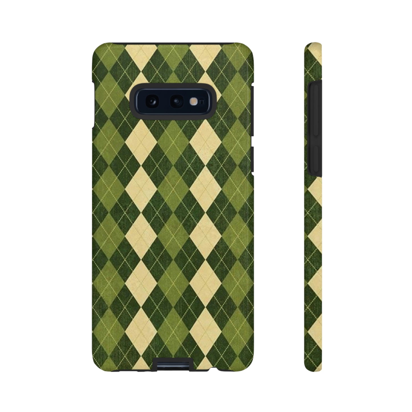 Green plaid sweater phone case/ for Samsung & Google phone/ plaid collection/ Tough Phone Cases