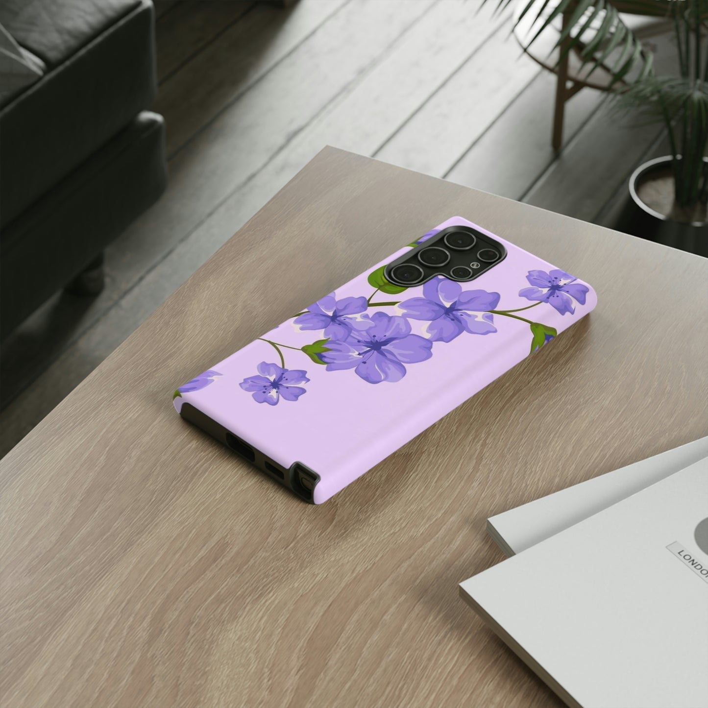 Purple Floral case for Samsung & Google phone./Tough Cases/ Floral collection