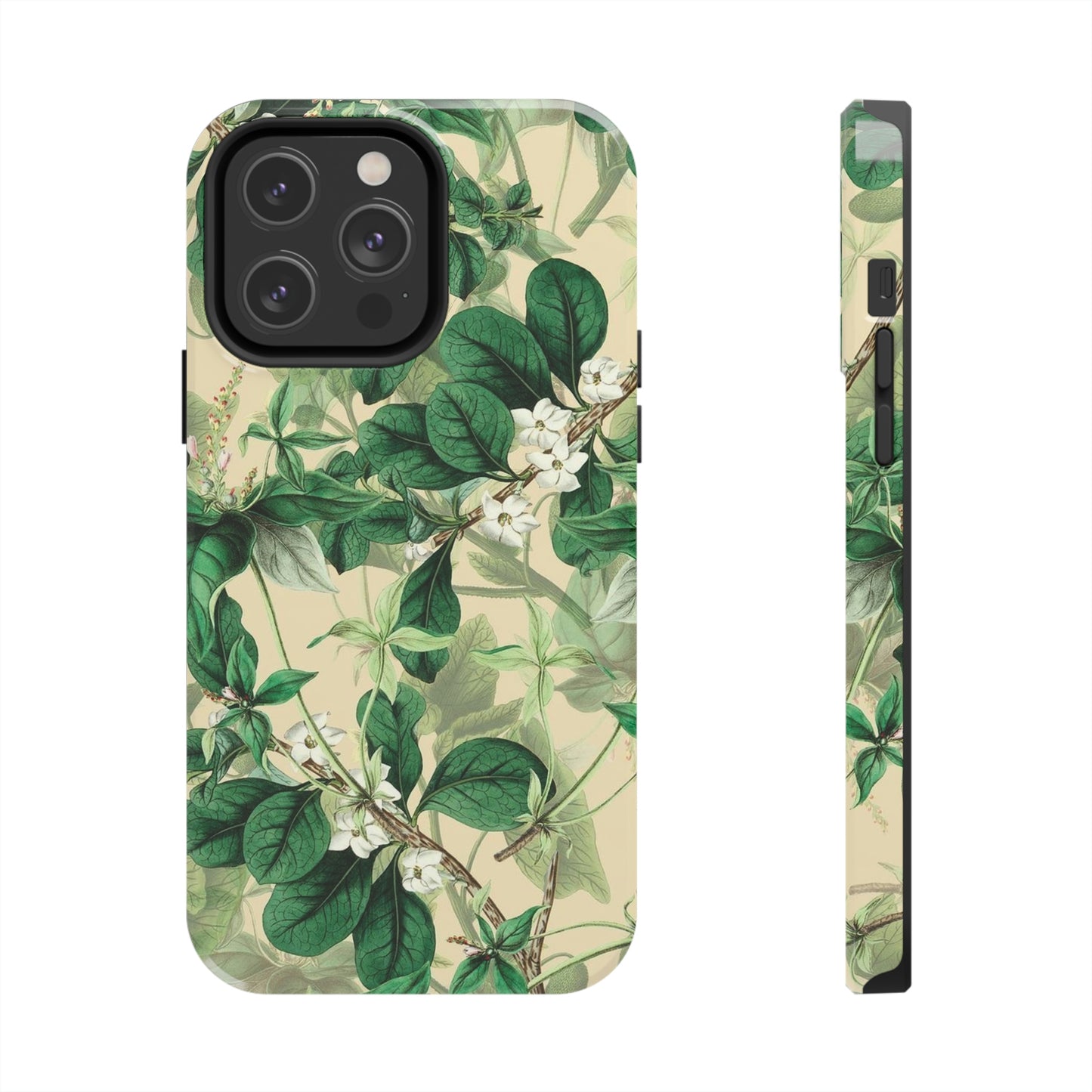 Green Petals phone case, for iPhone, Tough Phone Cases, Floral collection