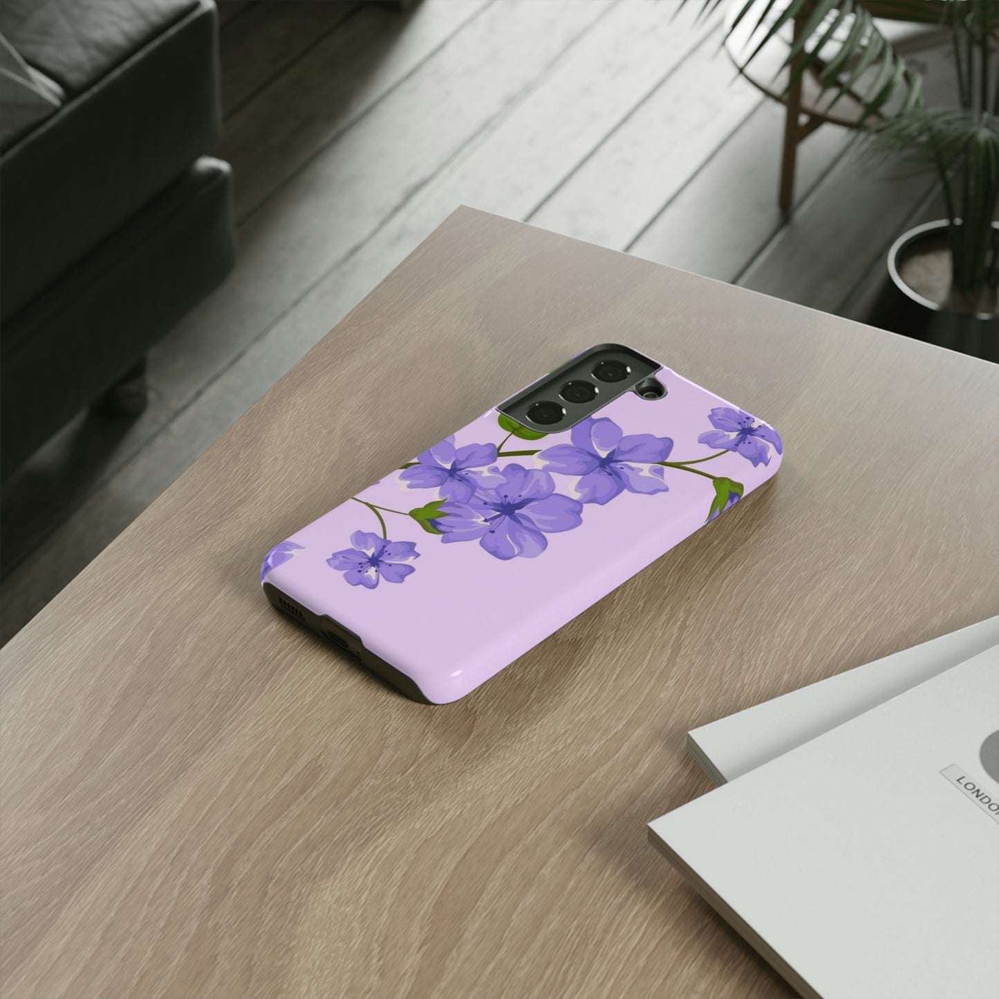 Purple Floral case for Samsung & Google phone./Tough Cases/ Floral collection