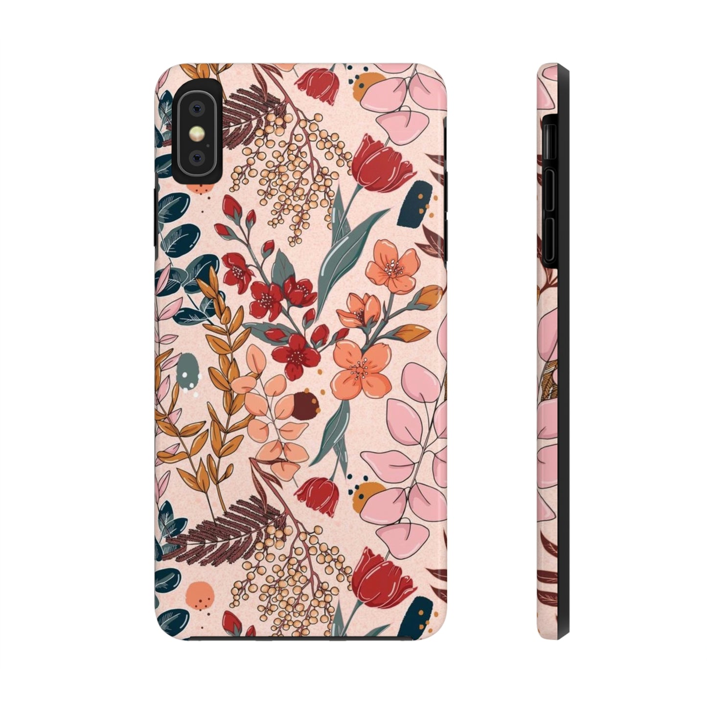 Pink Floral phone case, for iPhone/Tough Phone Cases/ Floral Collection