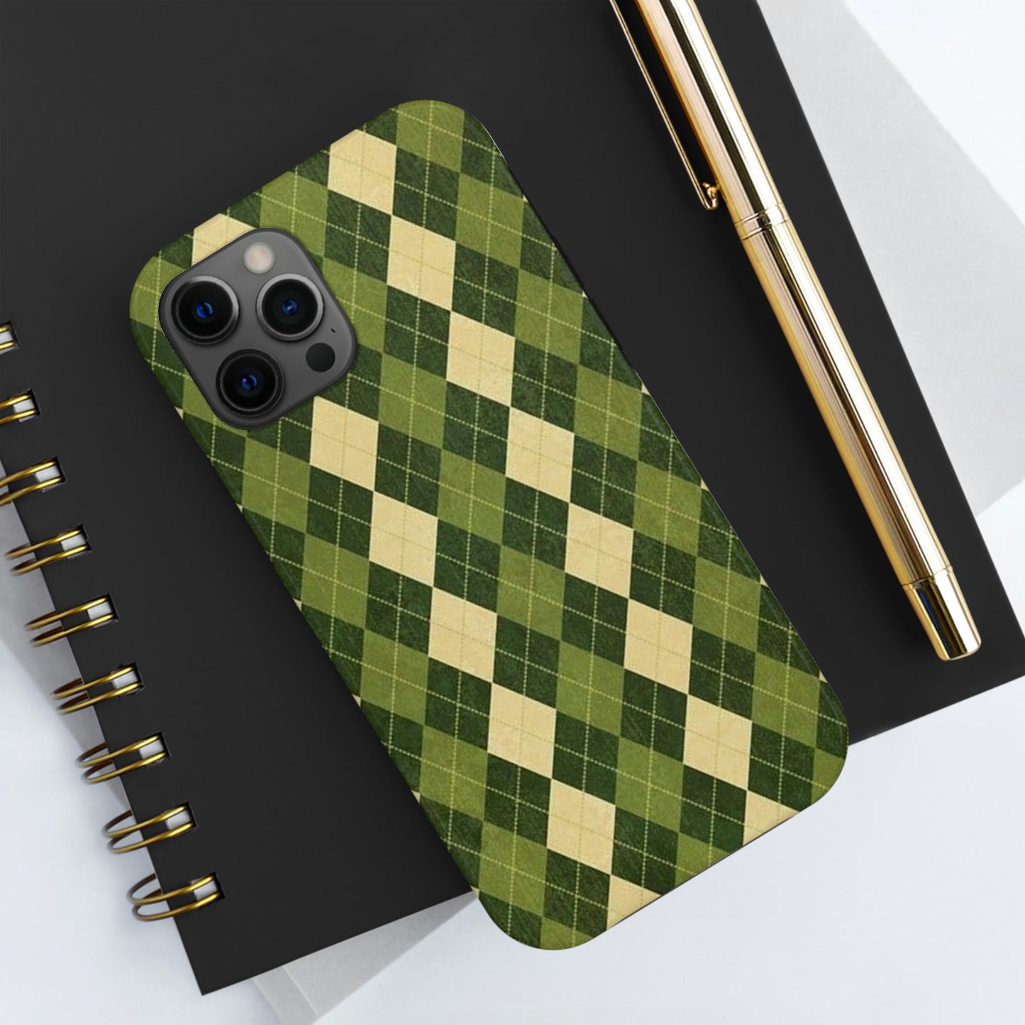 Green Plaid sweater phone case/ for iPhone/ plaid collection/ Tough Phone Cases