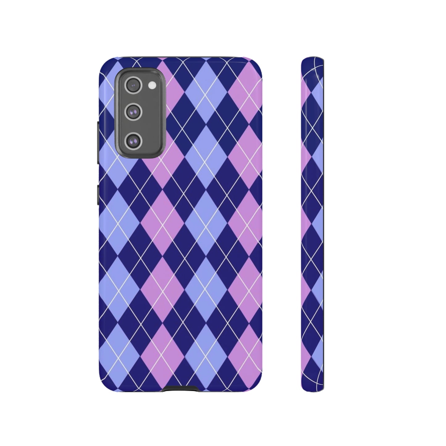 Purple sweater phone case/ for Samsung & Google phone/ plaid collection/ Tough Phone Cases