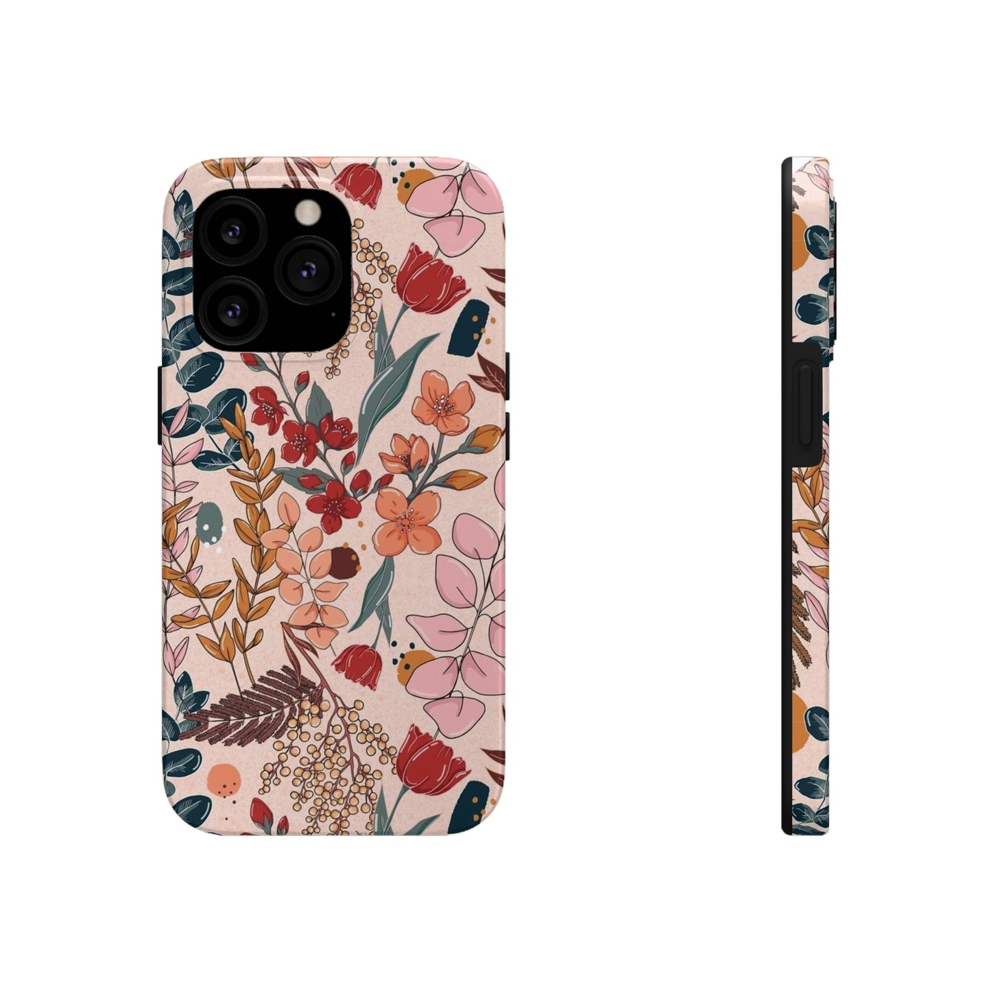 Pink Floral phone case, for iPhone/Tough Phone Cases/ Floral Collection