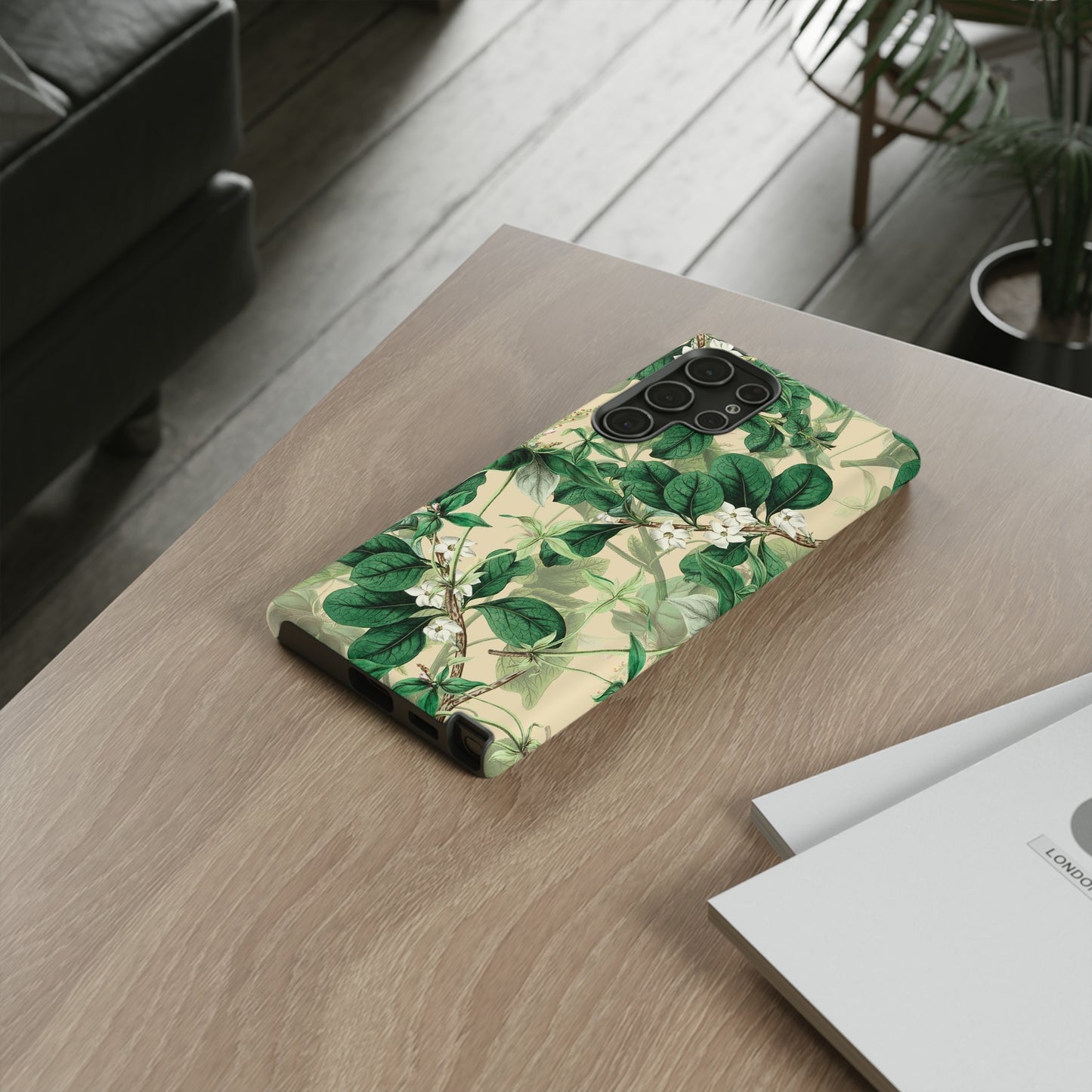 Green Petal phone case, for Samsung & Google phone./ Floral Collection